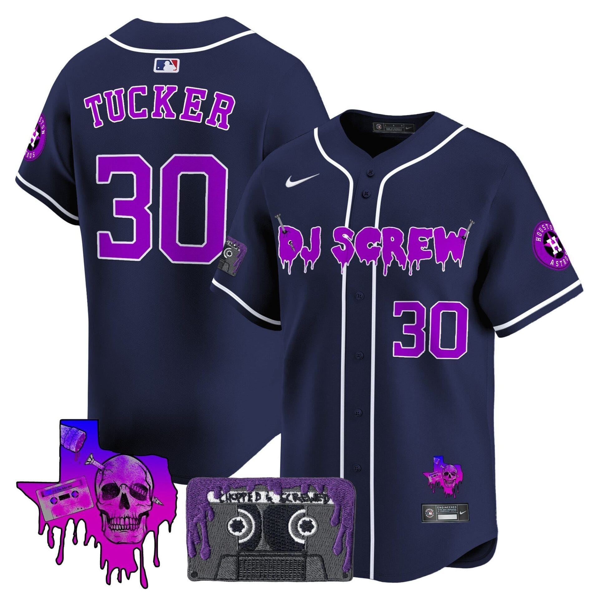 Houston Astros DJ Screw Patch Vapor Premier Limited Jersey V2 - All Stitched - Image 56