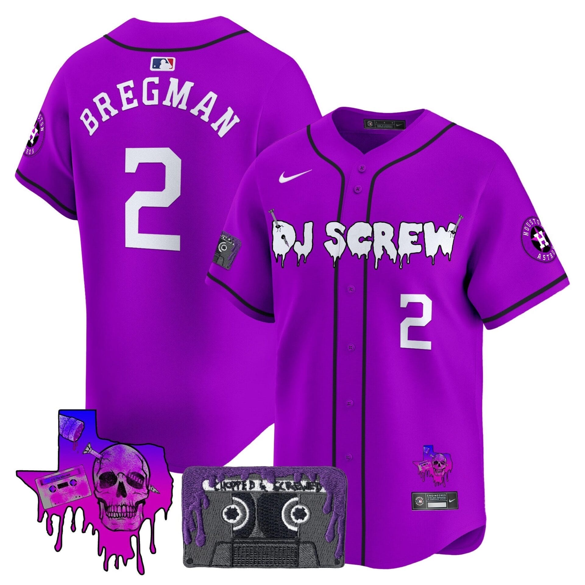 Houston Astros DJ Screw Patch Vapor Premier Limited Jersey V2 - All Stitched - Image 17