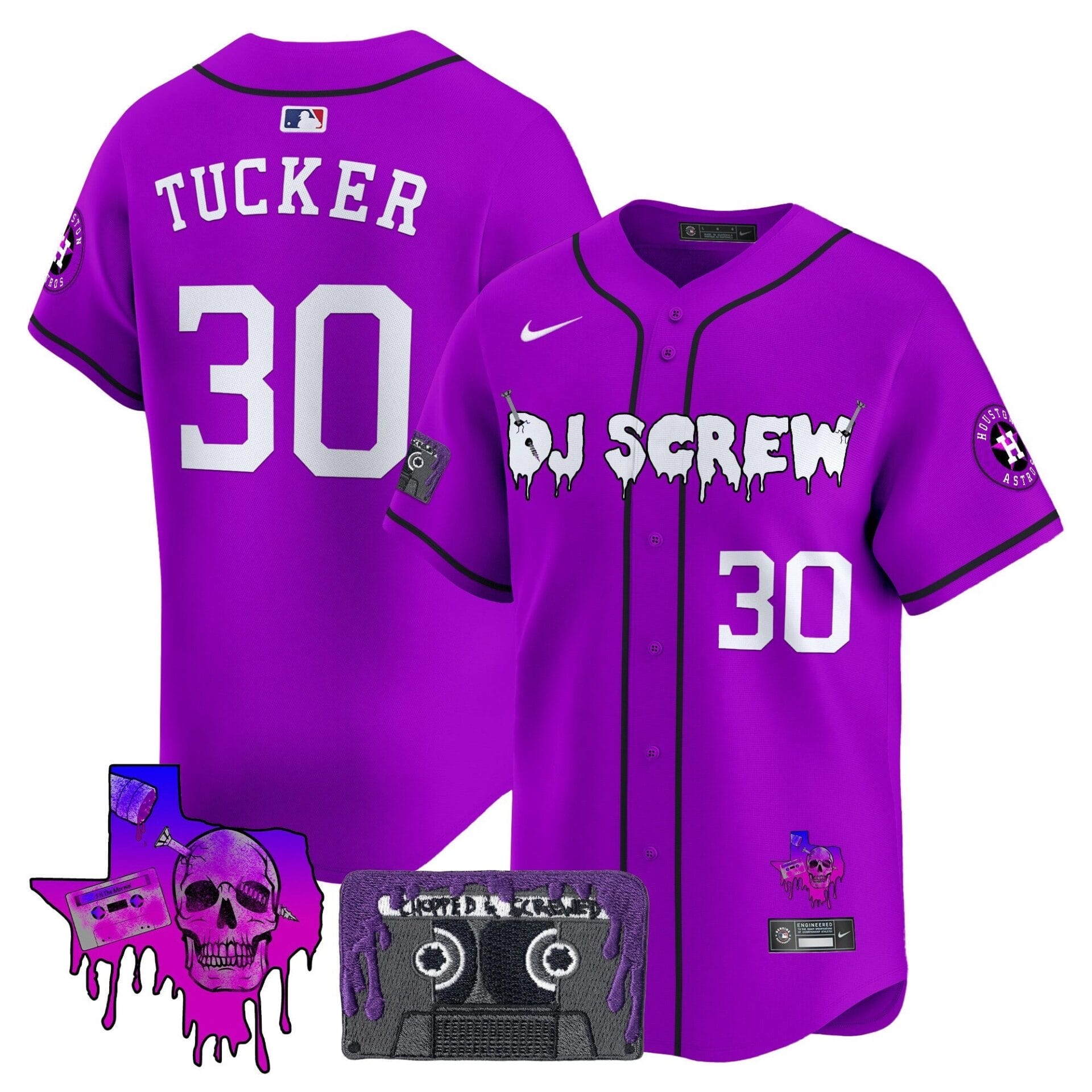 Houston Astros DJ Screw Patch Vapor Premier Limited Jersey V2 - All Stitched - Image 20