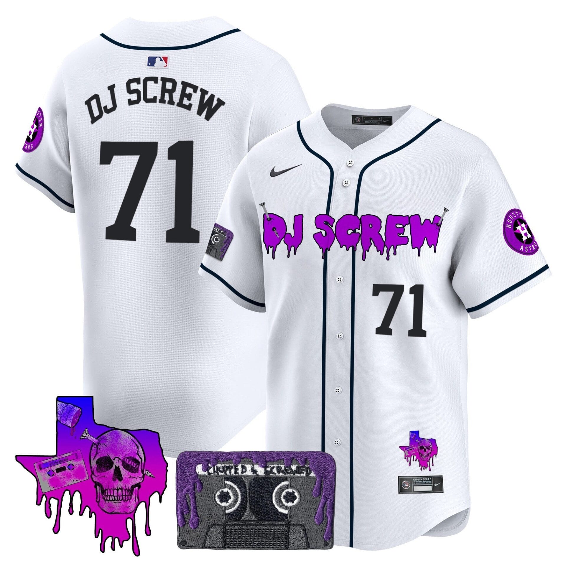 Houston Astros DJ Screw Patch Vapor Premier Limited Jersey V2 - All Stitched - Image 37