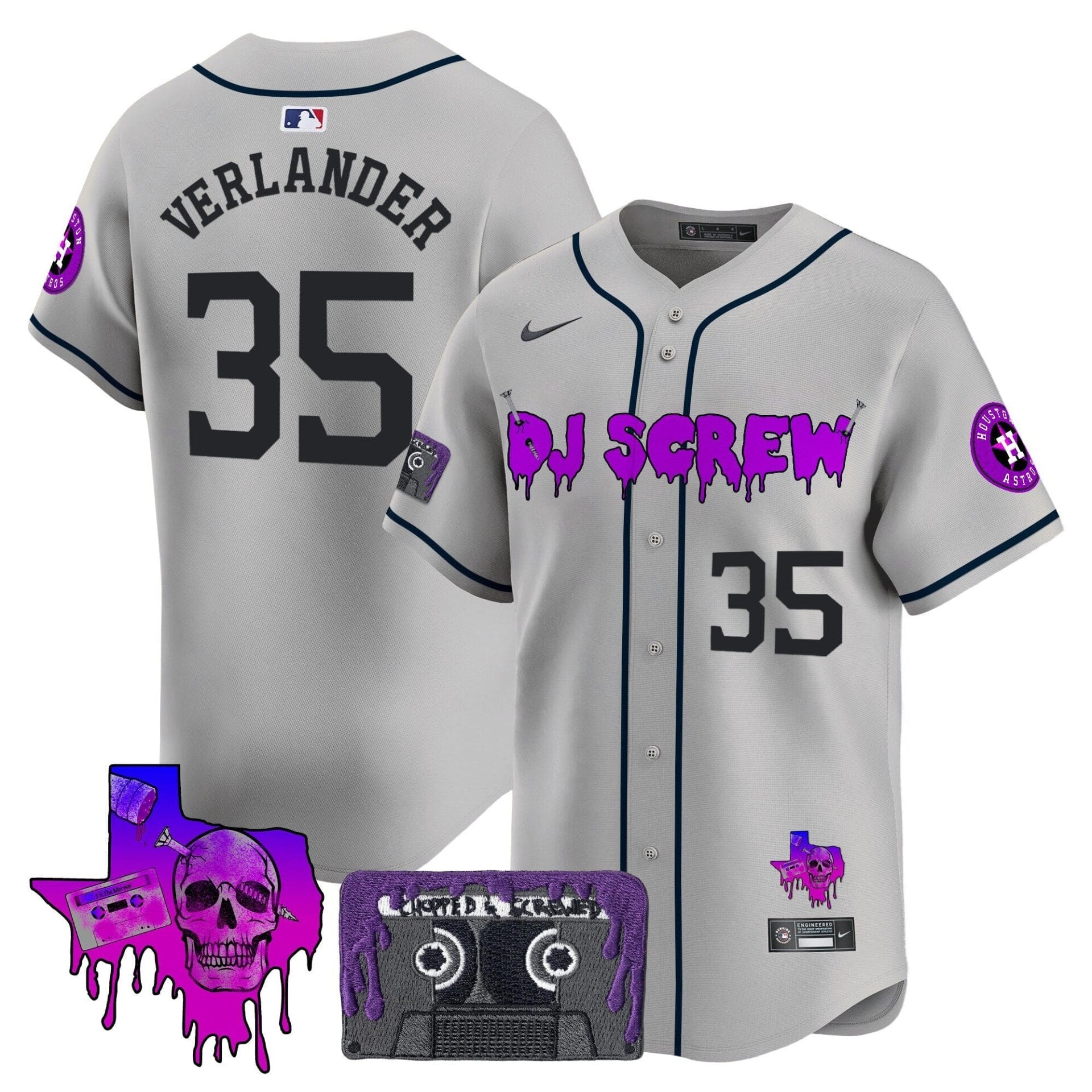 Houston Astros DJ Screw Patch Vapor Premier Limited Jersey V2 - All Stitched - Image 31