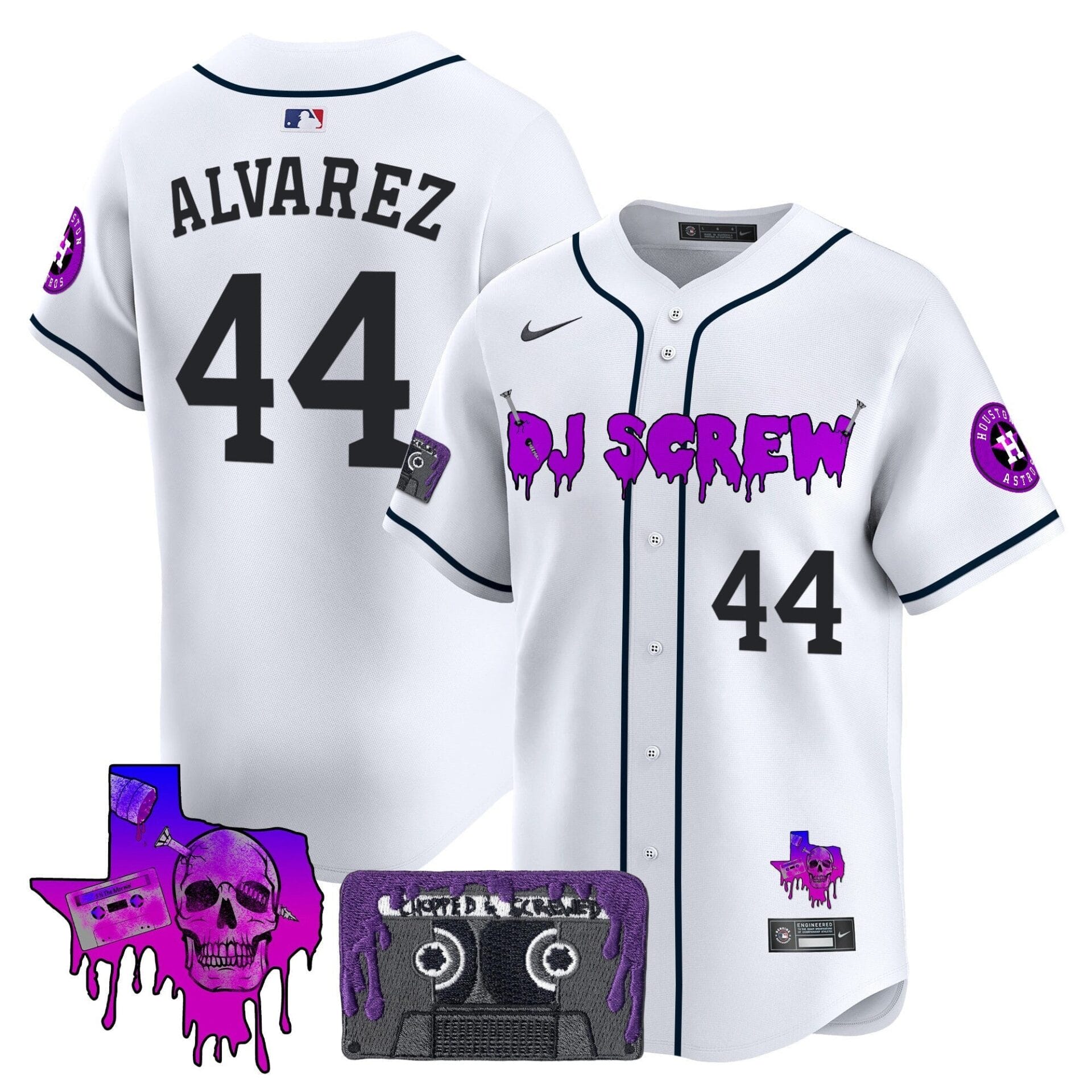 Houston Astros DJ Screw Patch Vapor Premier Limited Jersey V2 - All Stitched - Image 42