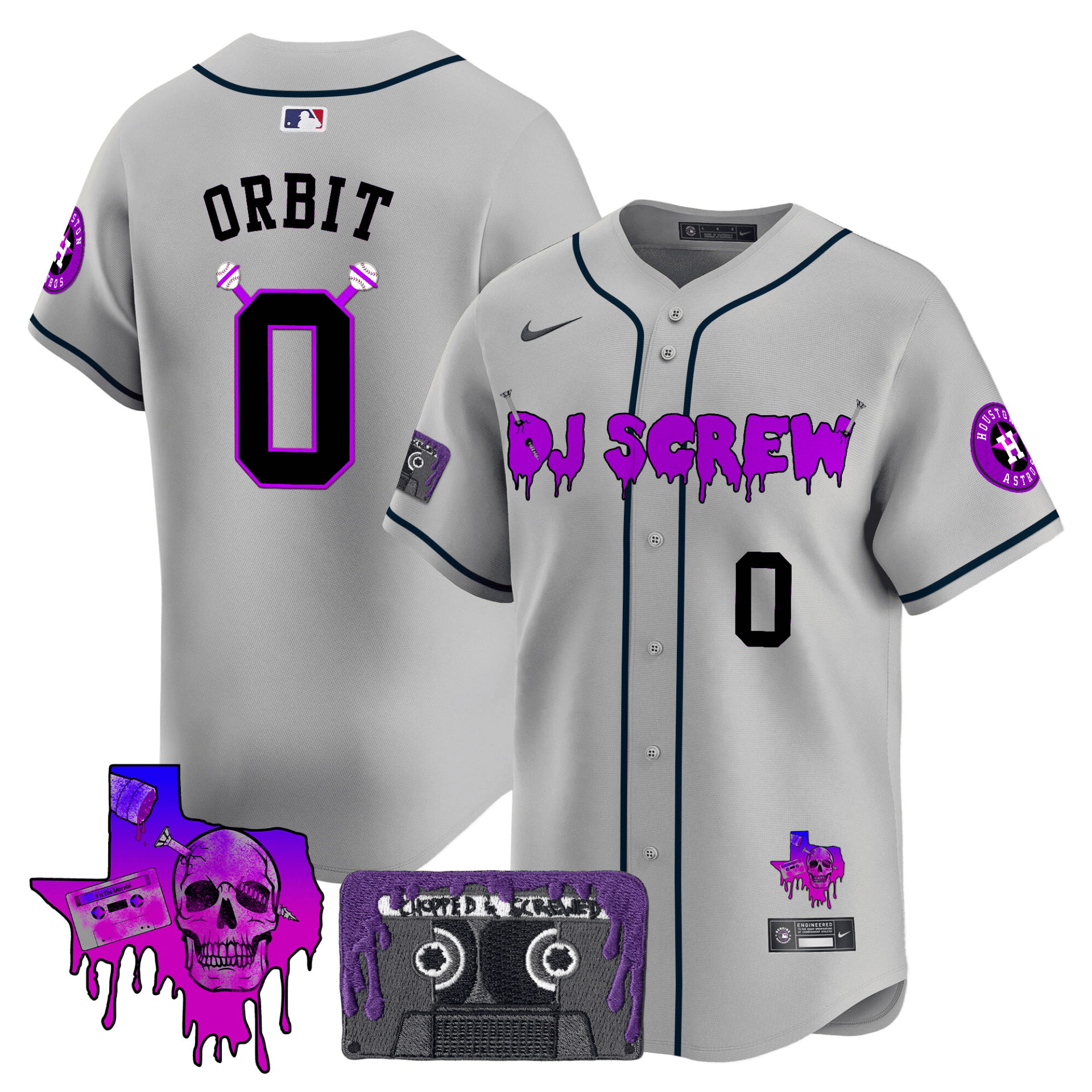 Houston Astros DJ Screw Patch Vapor Premier Limited Jersey V2 - All Stitched - Image 28