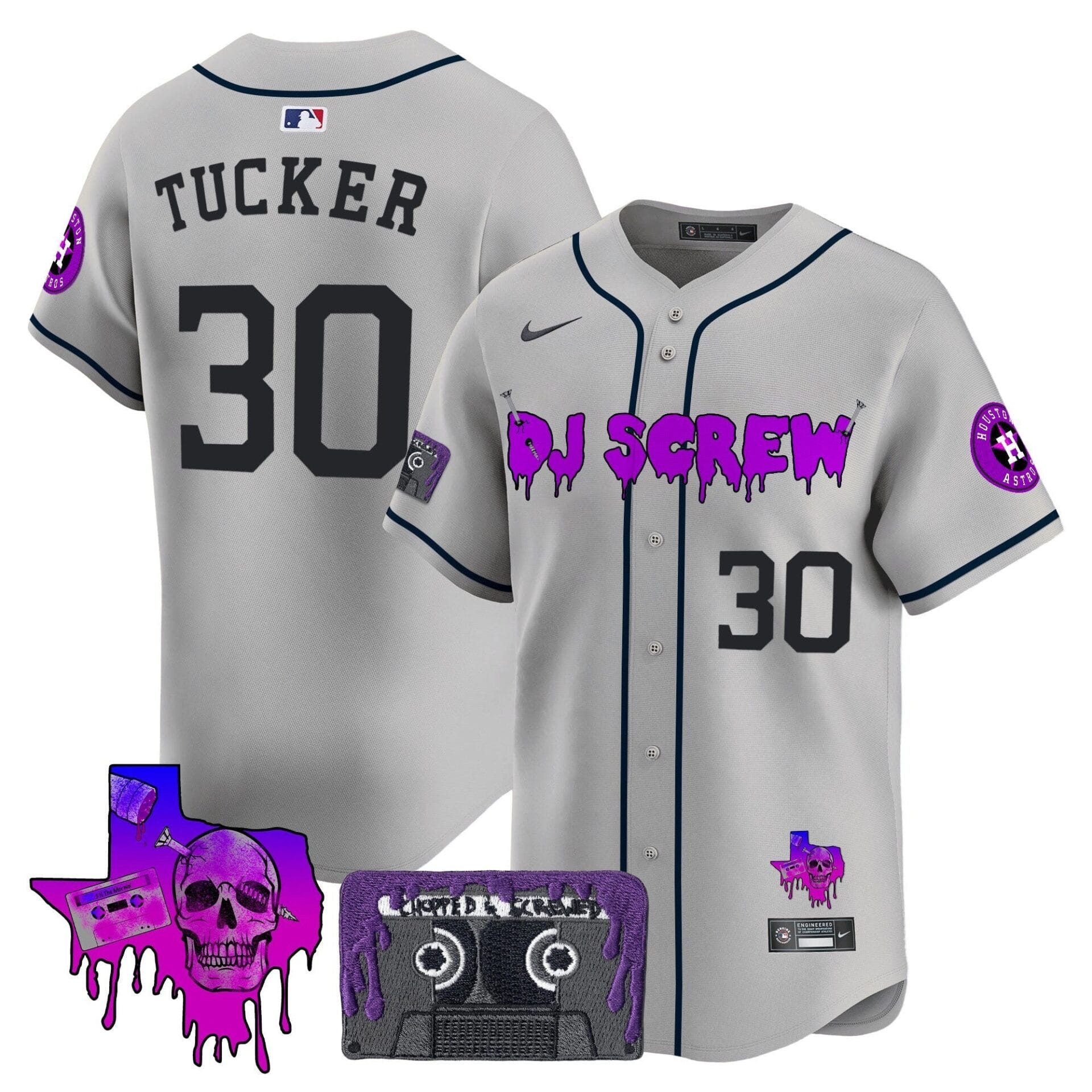 Houston Astros DJ Screw Patch Vapor Premier Limited Jersey V2 - All Stitched - Image 32