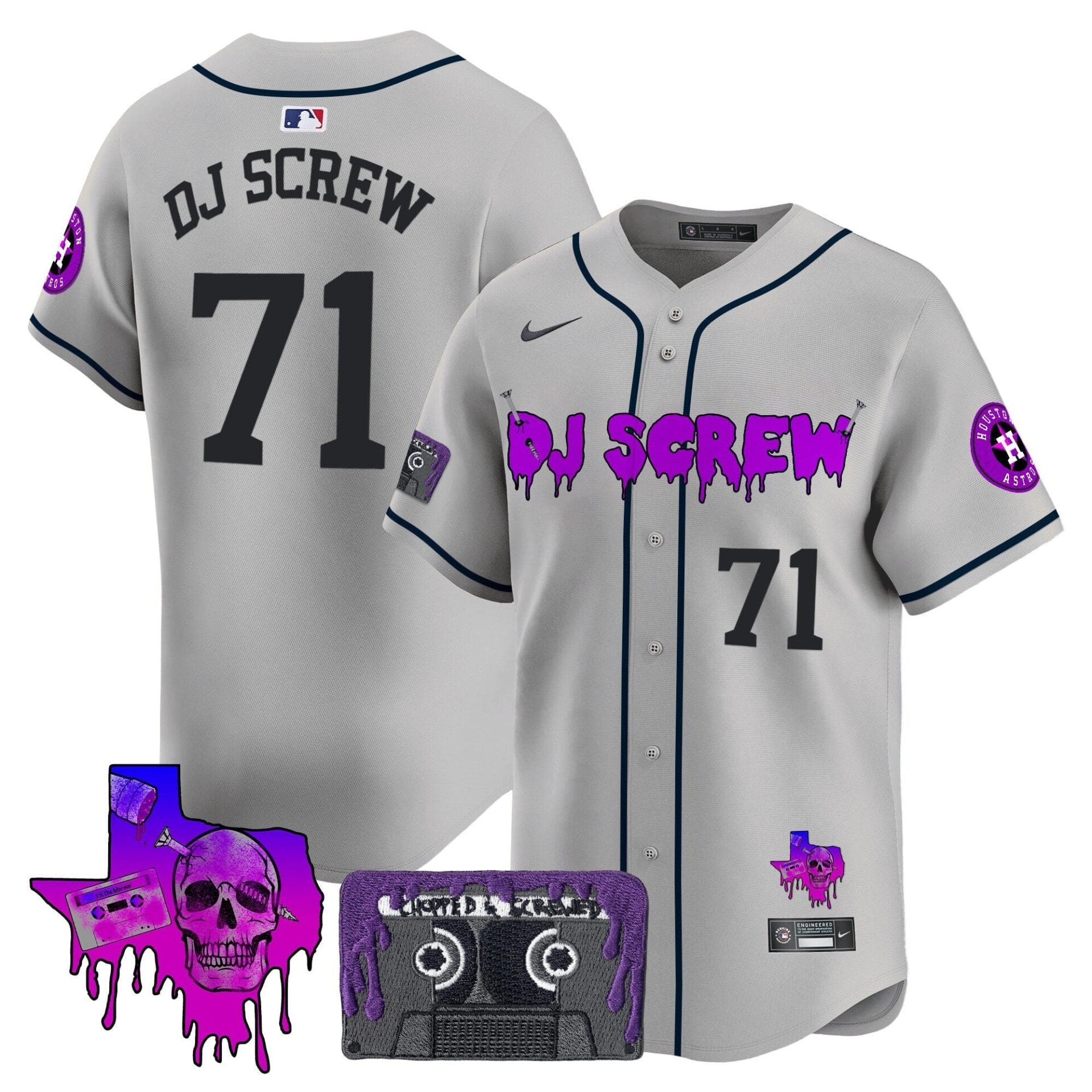 Houston Astros DJ Screw Patch Vapor Premier Limited Jersey V2 - All Stitched - Image 25