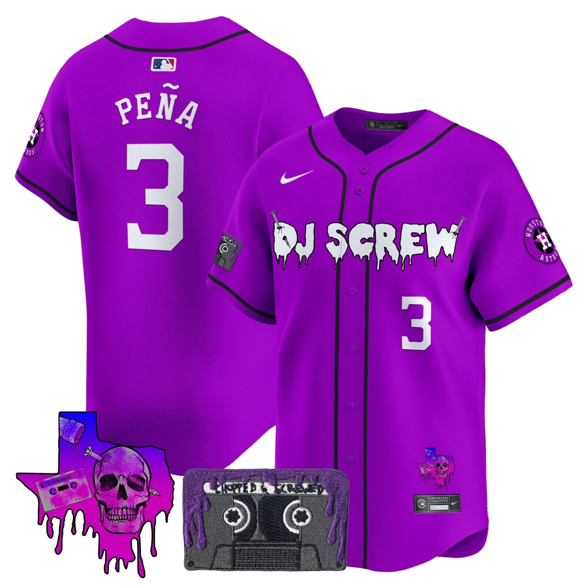 Houston Astros DJ Screw Patch Vapor Premier Limited Jersey V2 - All Stitched - Image 15