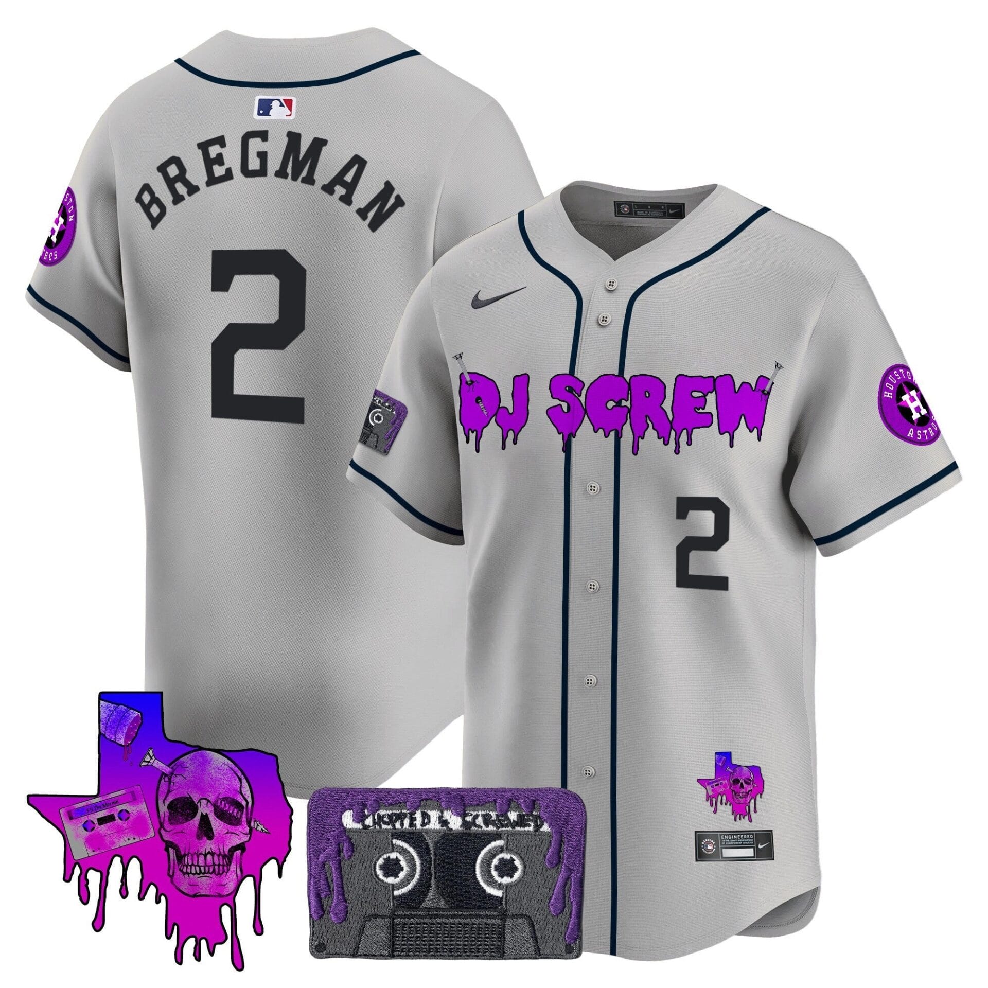 Houston Astros DJ Screw Patch Vapor Premier Limited Jersey V2 - All Stitched - Image 29