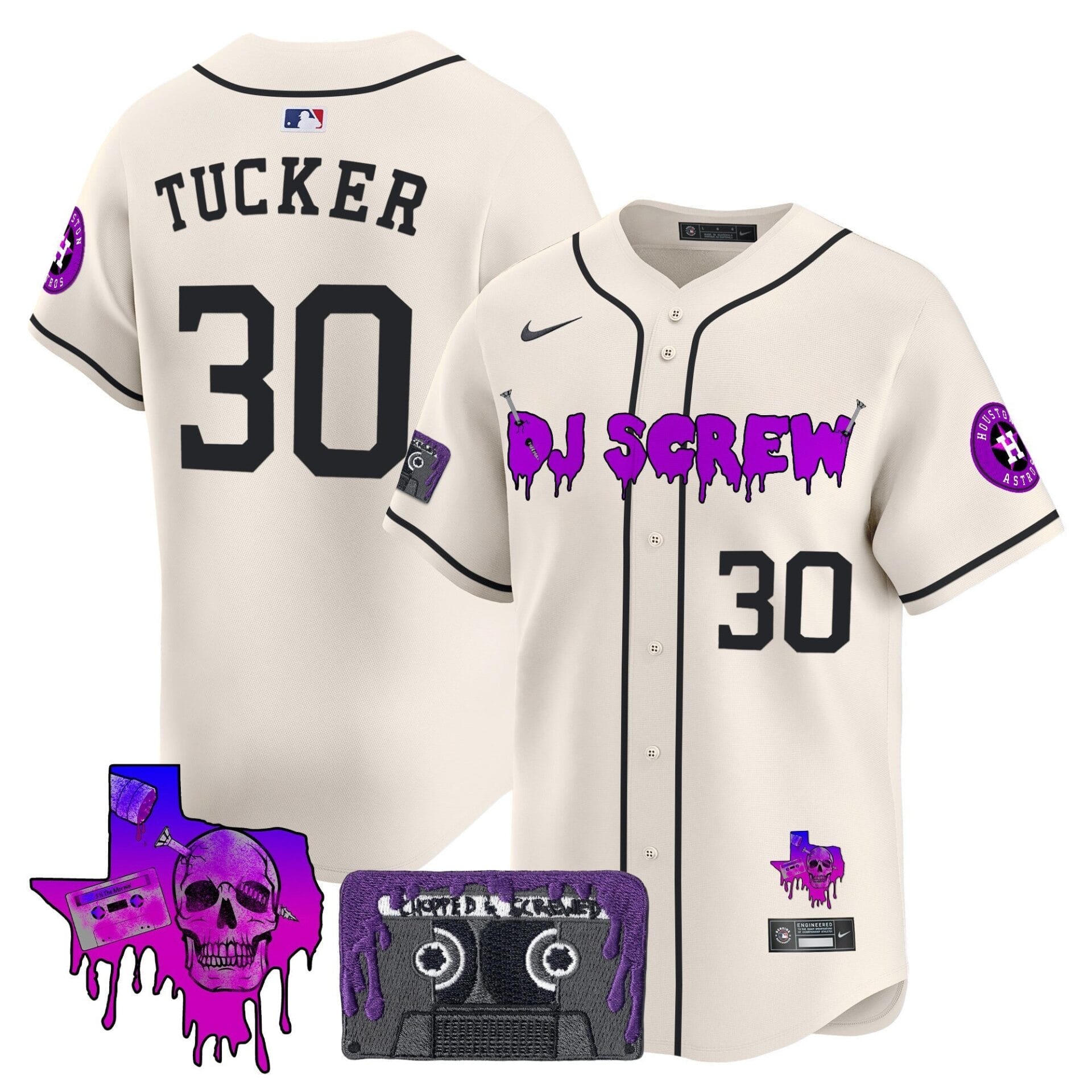Houston Astros DJ Screw Patch Vapor Premier Limited Jersey V2 - All Stitched - Image 8