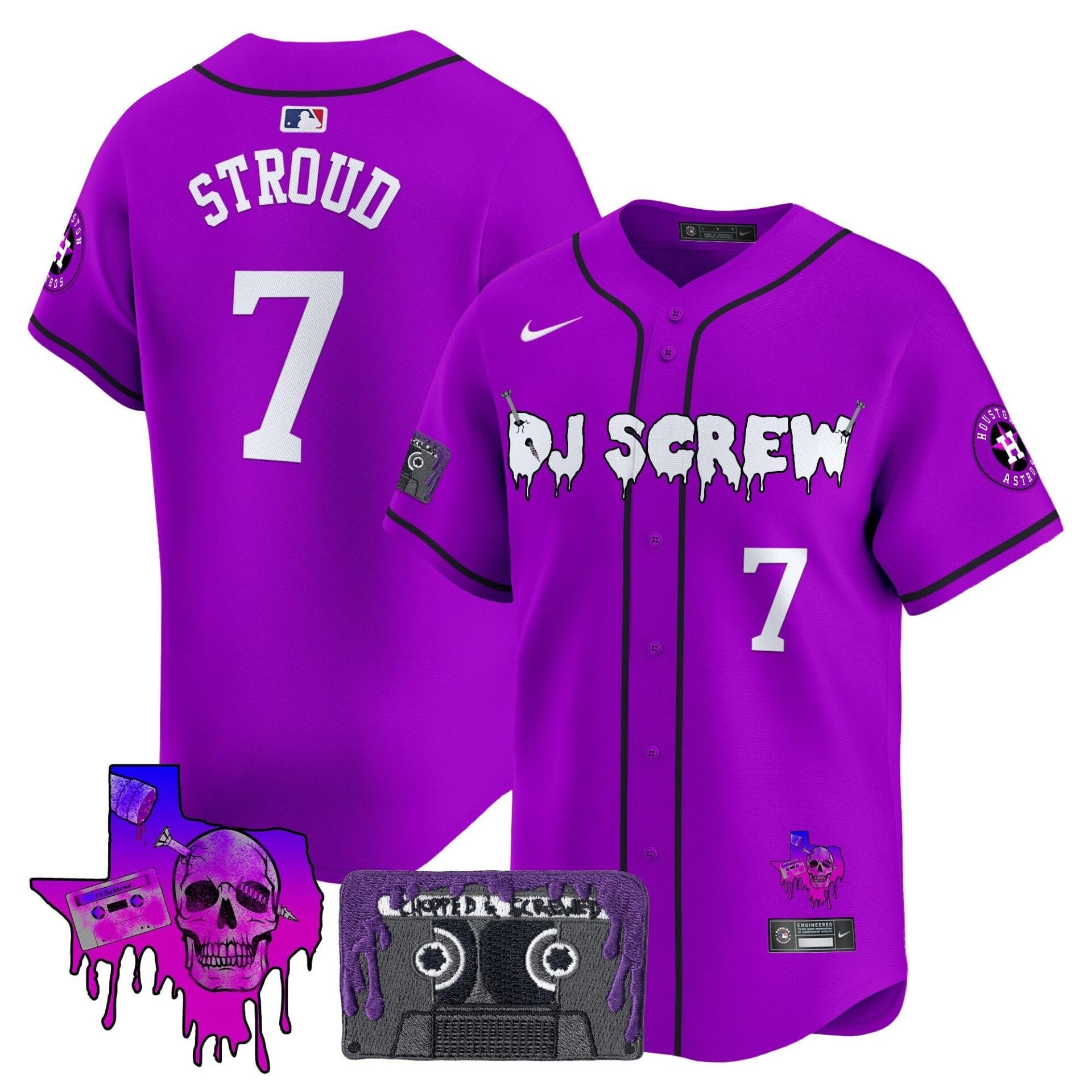 Houston Astros DJ Screw Patch Vapor Premier Limited Jersey V2 - All Stitched - Image 21
