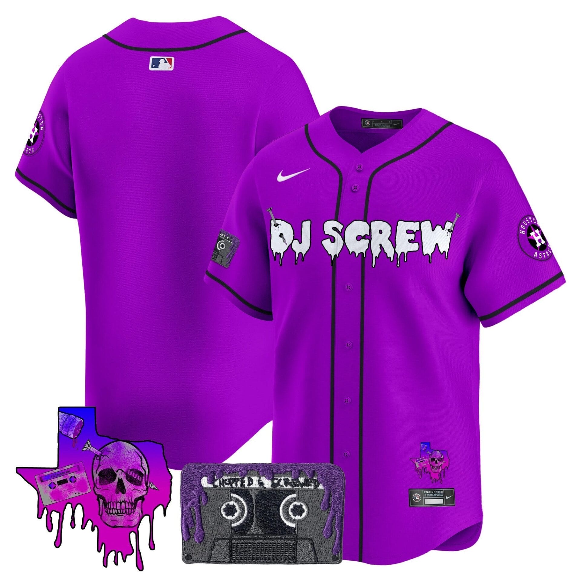 Houston Astros DJ Screw Patch Vapor Premier Limited Jersey V2 - All Stitched - Image 24