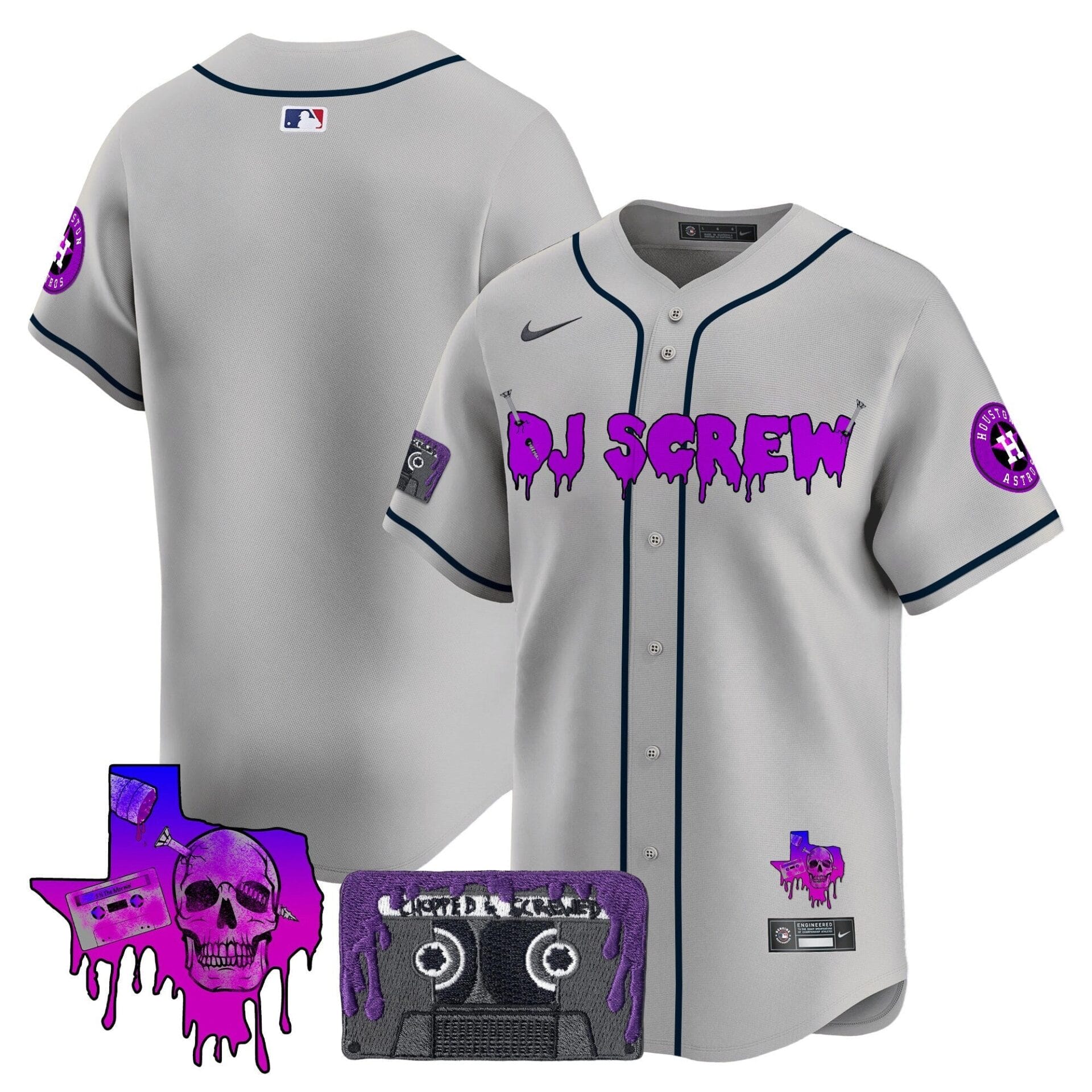 Houston Astros DJ Screw Patch Vapor Premier Limited Jersey V2 - All Stitched - Image 36