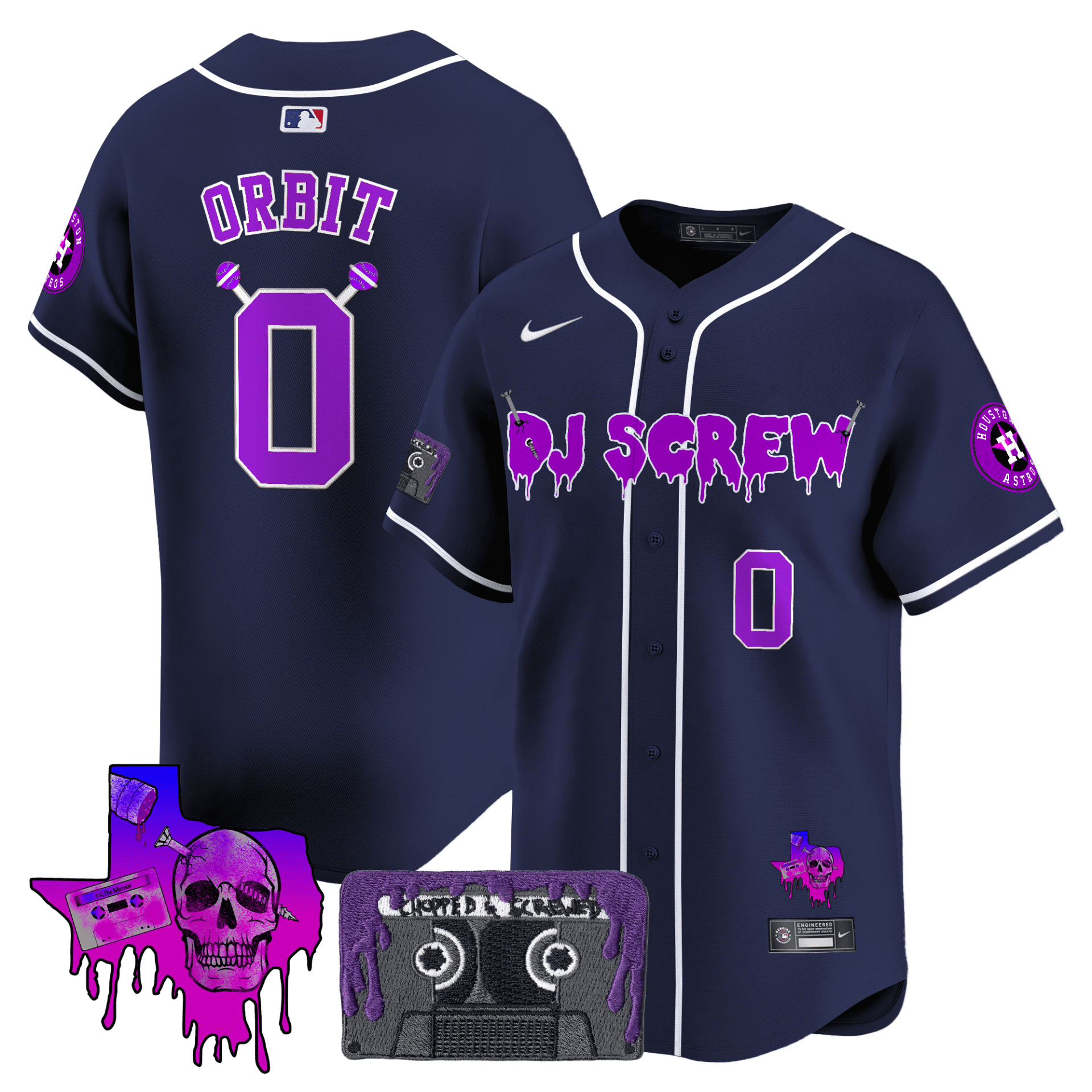 Houston Astros DJ Screw Patch Vapor Premier Limited Jersey V2 - All Stitched - Image 52