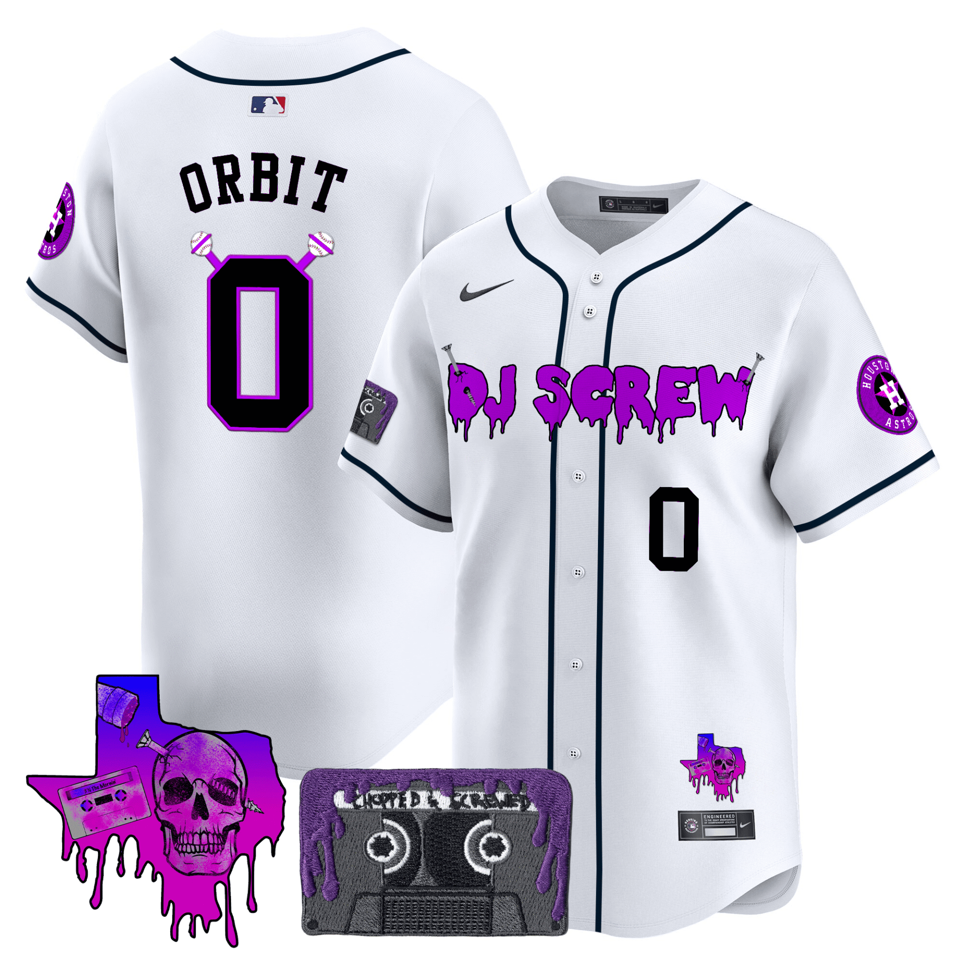 Houston Astros DJ Screw Patch Vapor Premier Limited Jersey V2 - All Stitched - Image 40