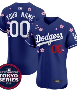 Alternative view of Dodgers Tokyo Series 2025 Vapor Premier Elite Custom Jersey - Stitched