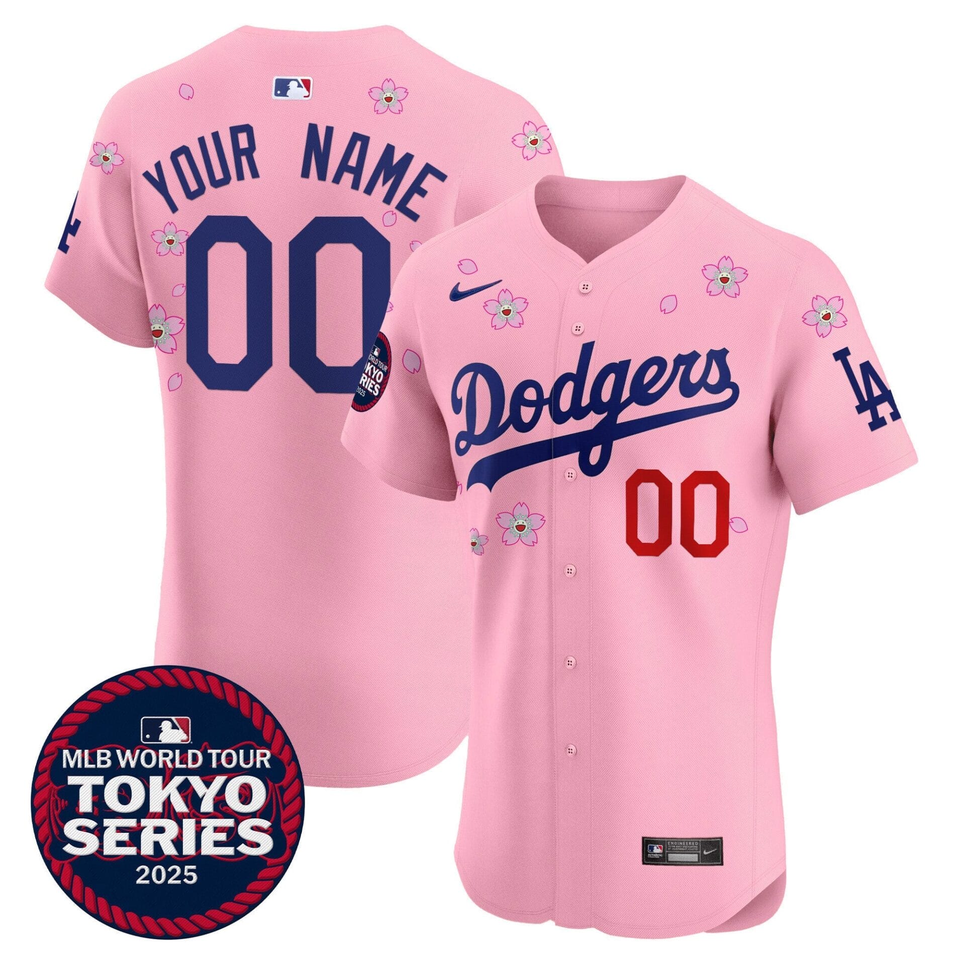 Dodgers Tokyo Series 2025 Vapor Premier Elite Custom Jersey - Stitched - Image 3