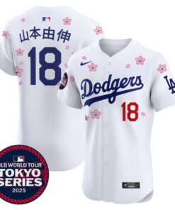 Alternative view of Dodgers Tokyo Series 2025 Vapor Premier Elite Jersey - Stitched