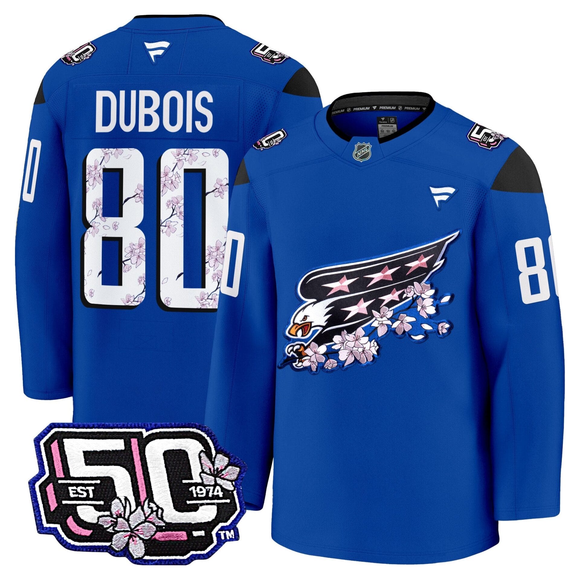 Washington Capitals 50th Anniversary Cherry Blossom Premium Jersey - All Stitched - Image 5