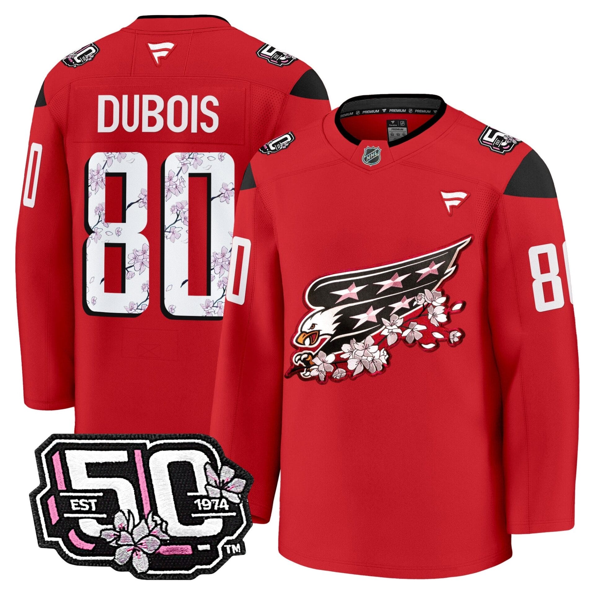 Washington Capitals 50th Anniversary Cherry Blossom Premium Jersey - All Stitched - Image 18