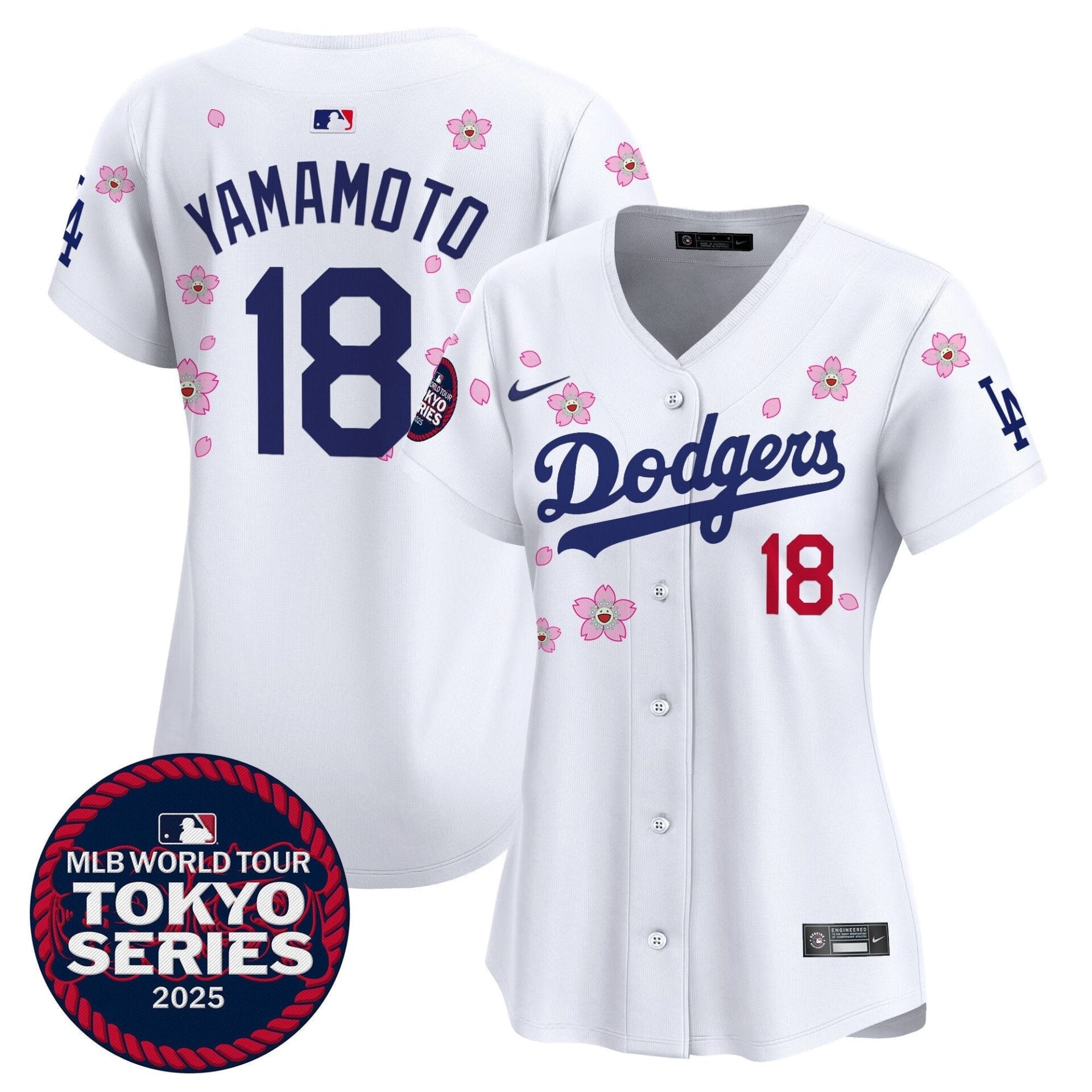 Women's Dodgers Tokyo Series 2025 Vapor Premier Limited Jersey V2 - Stitched - Image 6