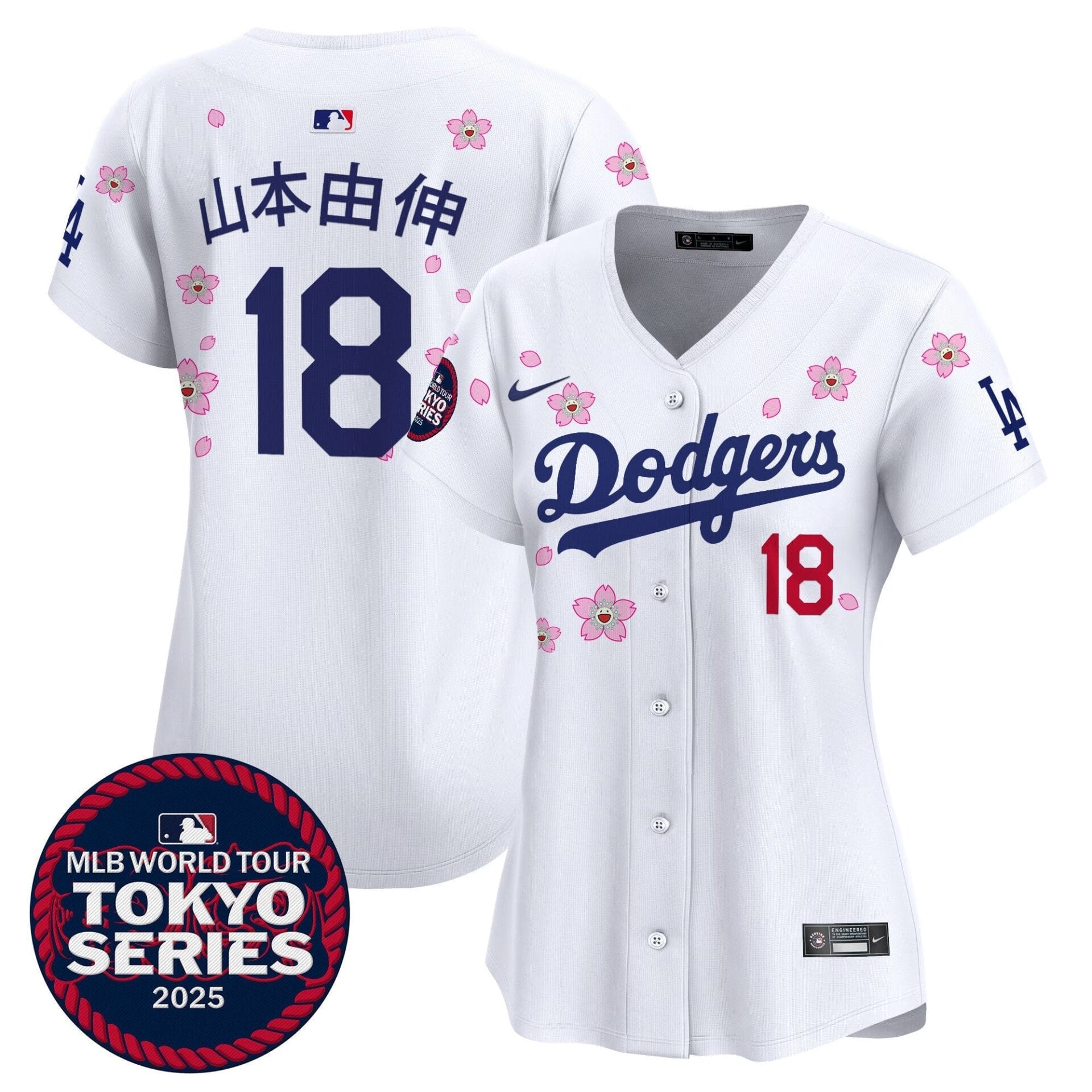 Women's Dodgers Tokyo Series 2025 Vapor Premier Limited Jersey V2 - Stitched - Image 3