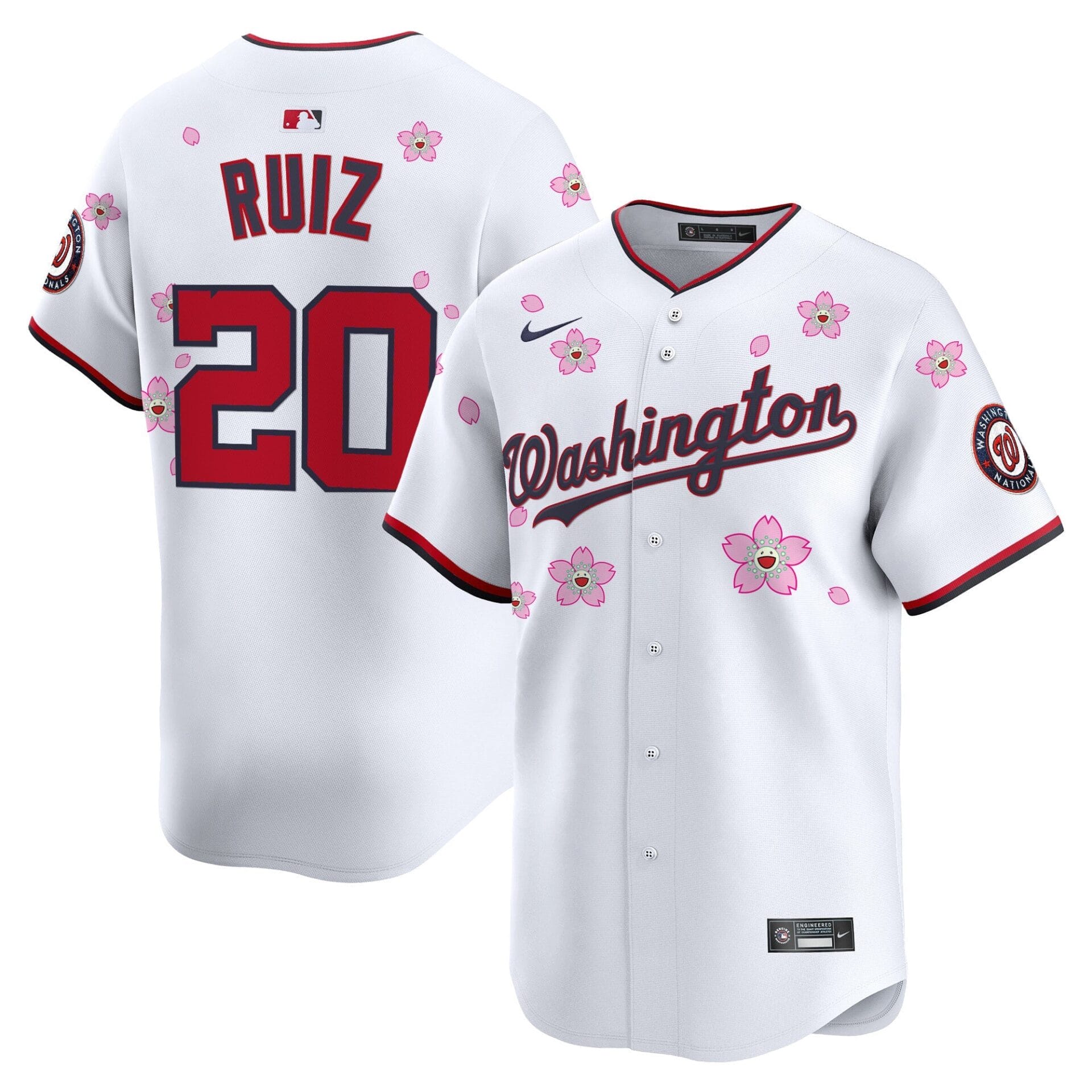 Washington Nationals Cherry Blossom Vapor Premier Limited Jersey - Stitched - Image 4