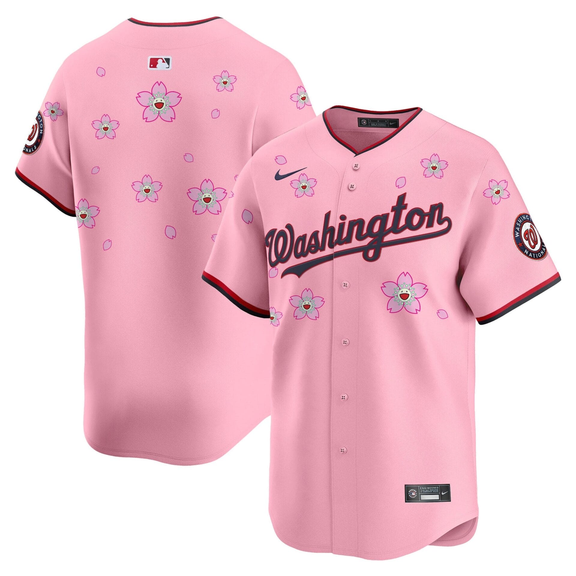 Washington Nationals Cherry Blossom Vapor Premier Limited Jersey - Stitched - Image 16