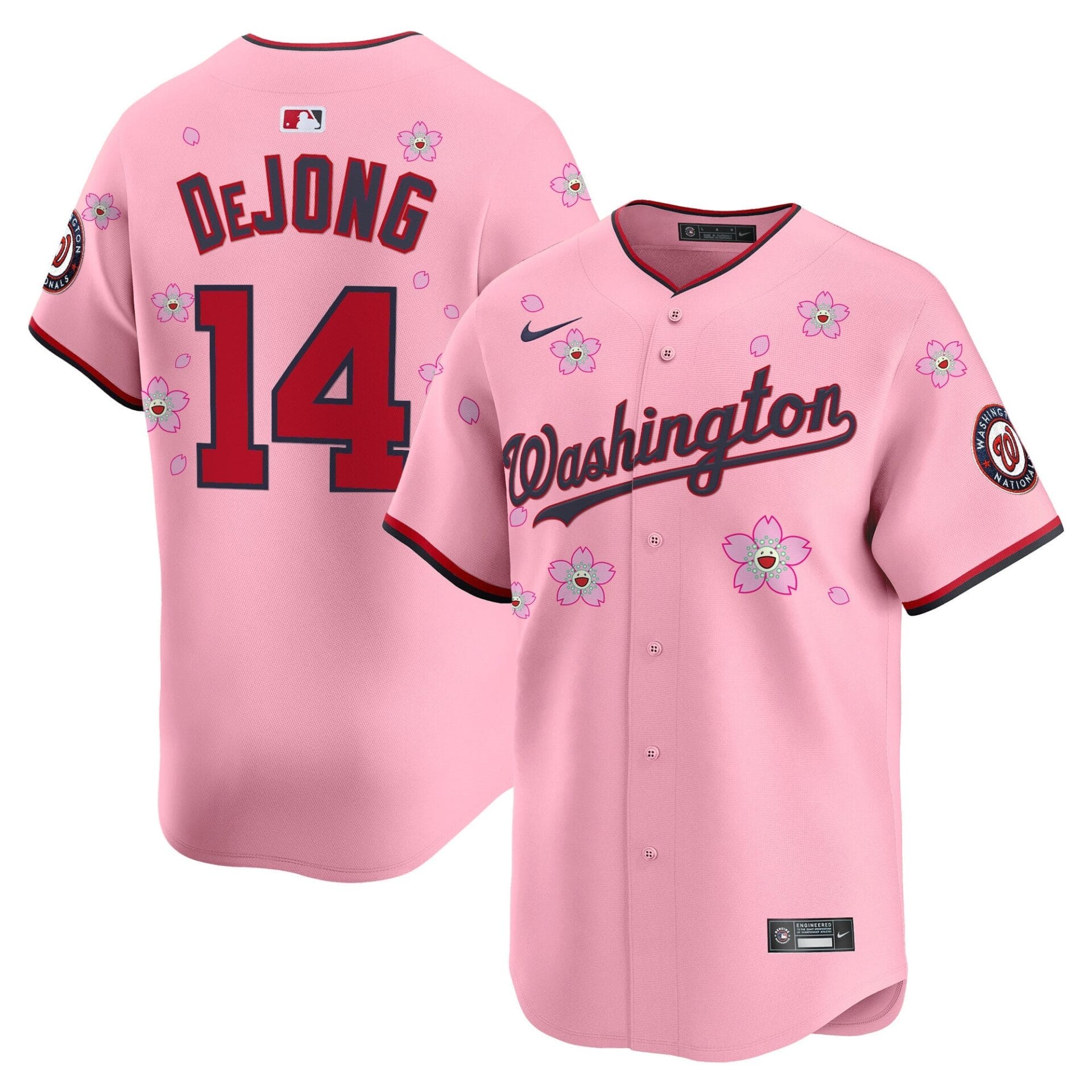Washington Nationals Cherry Blossom Vapor Premier Limited Jersey - Stitched - Image 15