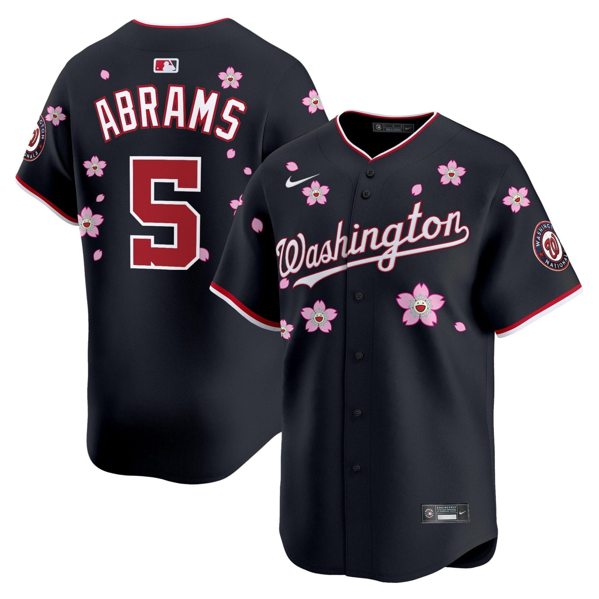 Washington Nationals Cherry Blossom Vapor Premier Limited Jersey - Stitched - Image 25