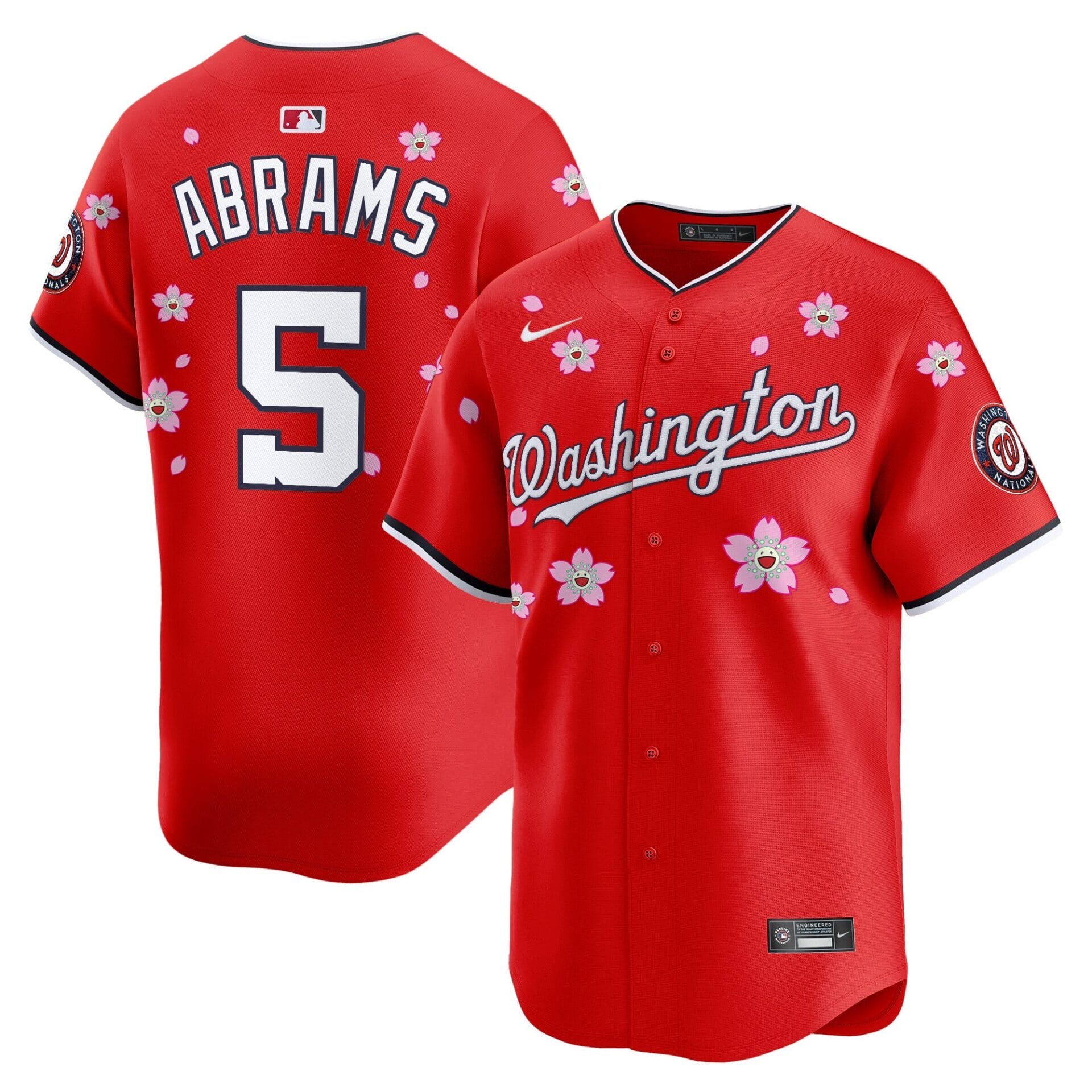 Washington Nationals Cherry Blossom Vapor Premier Limited Jersey - Stitched - Image 17