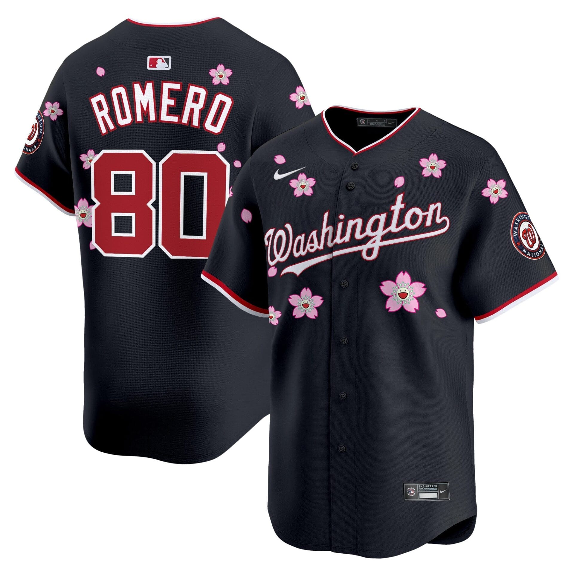 Washington Nationals Cherry Blossom Vapor Premier Limited Jersey - Stitched - Image 30