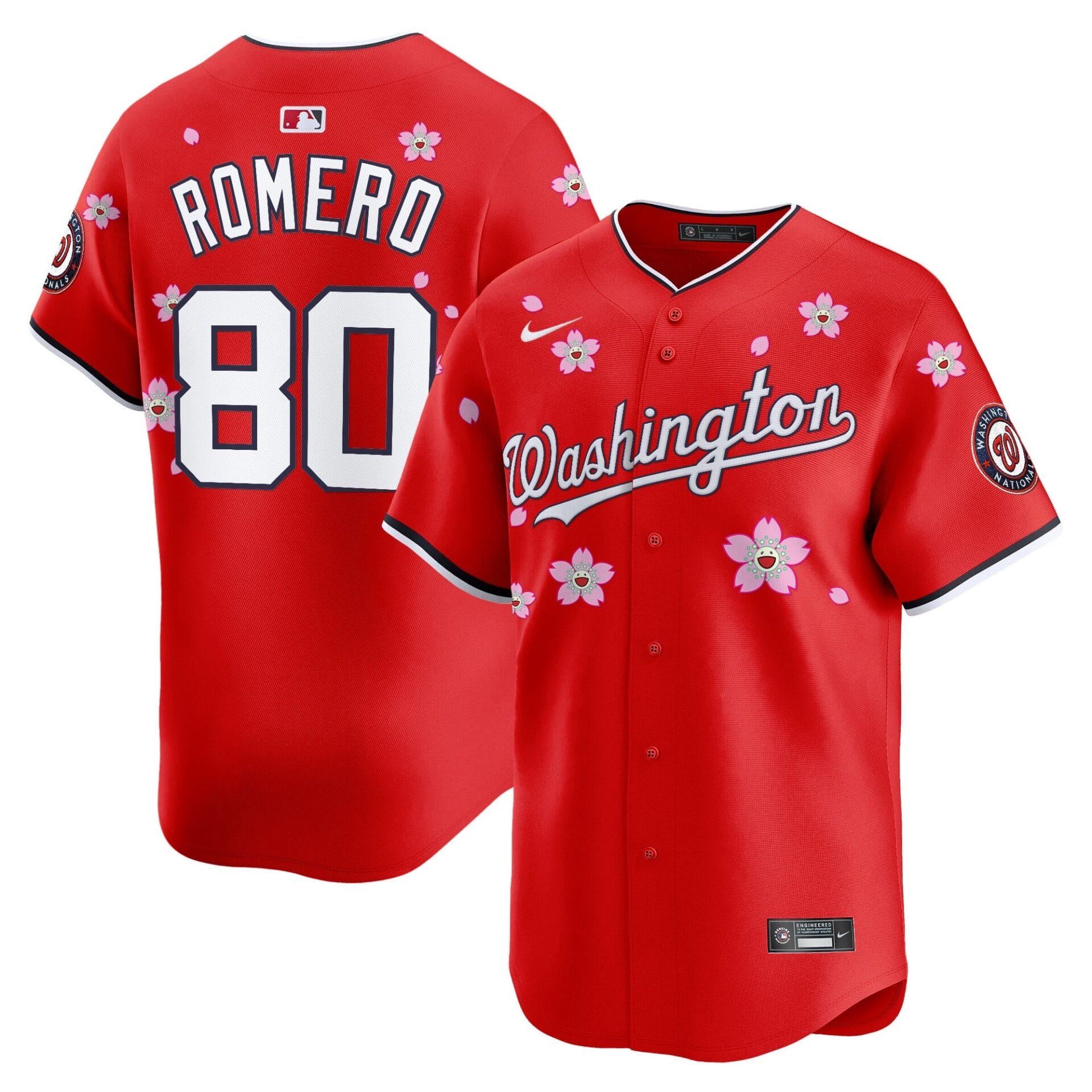 Washington Nationals Cherry Blossom Vapor Premier Limited Jersey - Stitched - Image 22