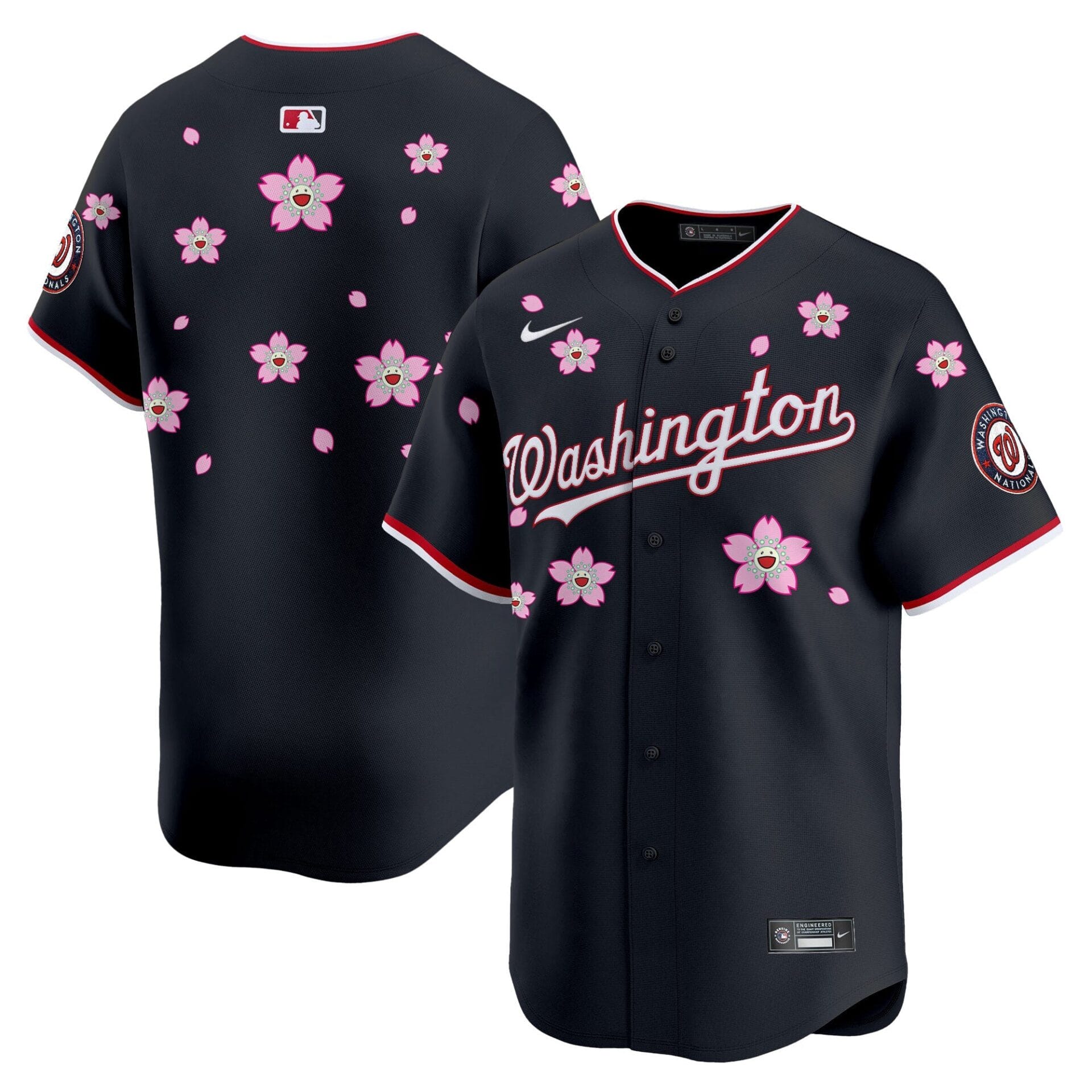 Washington Nationals Cherry Blossom Vapor Premier Limited Jersey - Stitched - Image 32
