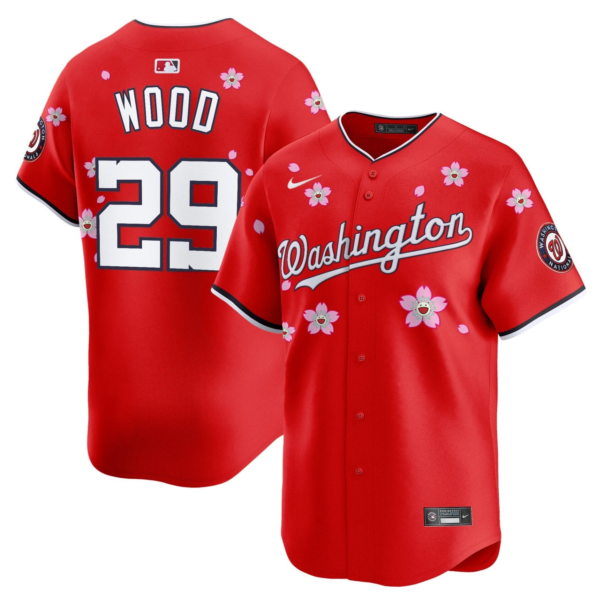Washington Nationals Cherry Blossom Vapor Premier Limited Jersey - Stitched - Image 21