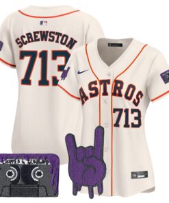 Women's Houston Astros DJ Screw Patch Vapor Premier Limited Jersey - All Stitched