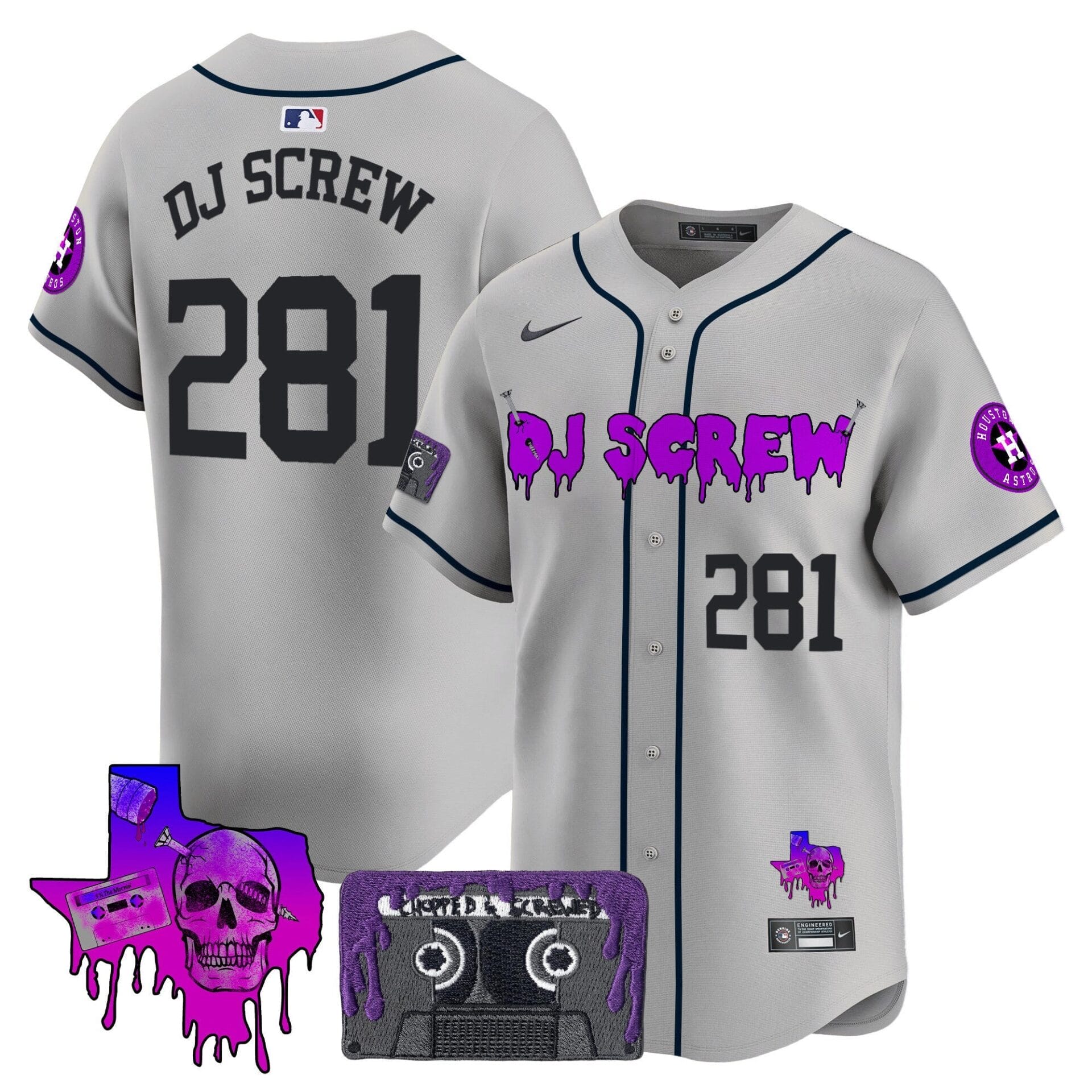 Houston Astros DJ Screw Patch Vapor Premier Limited Jersey V2 - All Stitched - Image 35