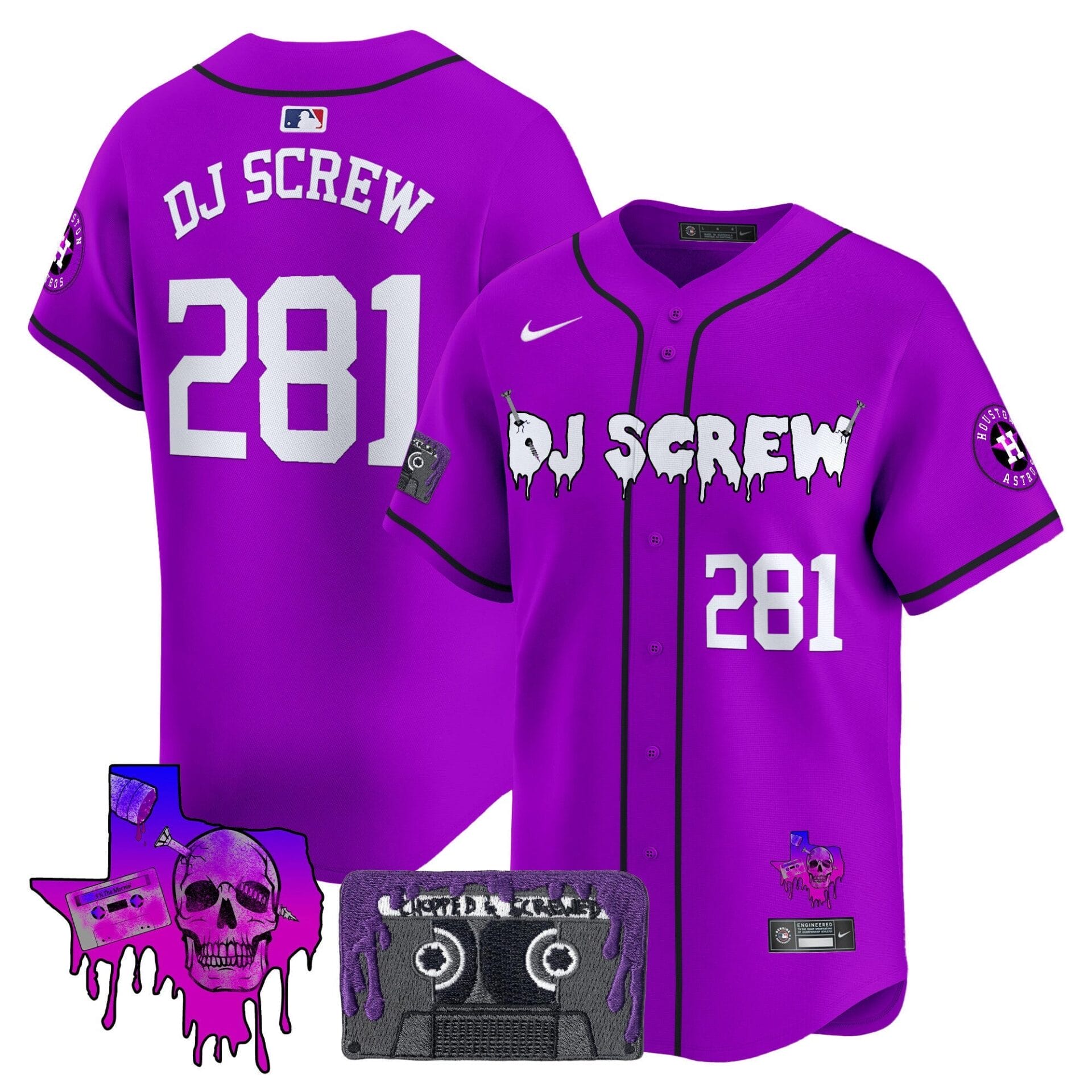 Houston Astros DJ Screw Patch Vapor Premier Limited Jersey V2 - All Stitched - Image 23