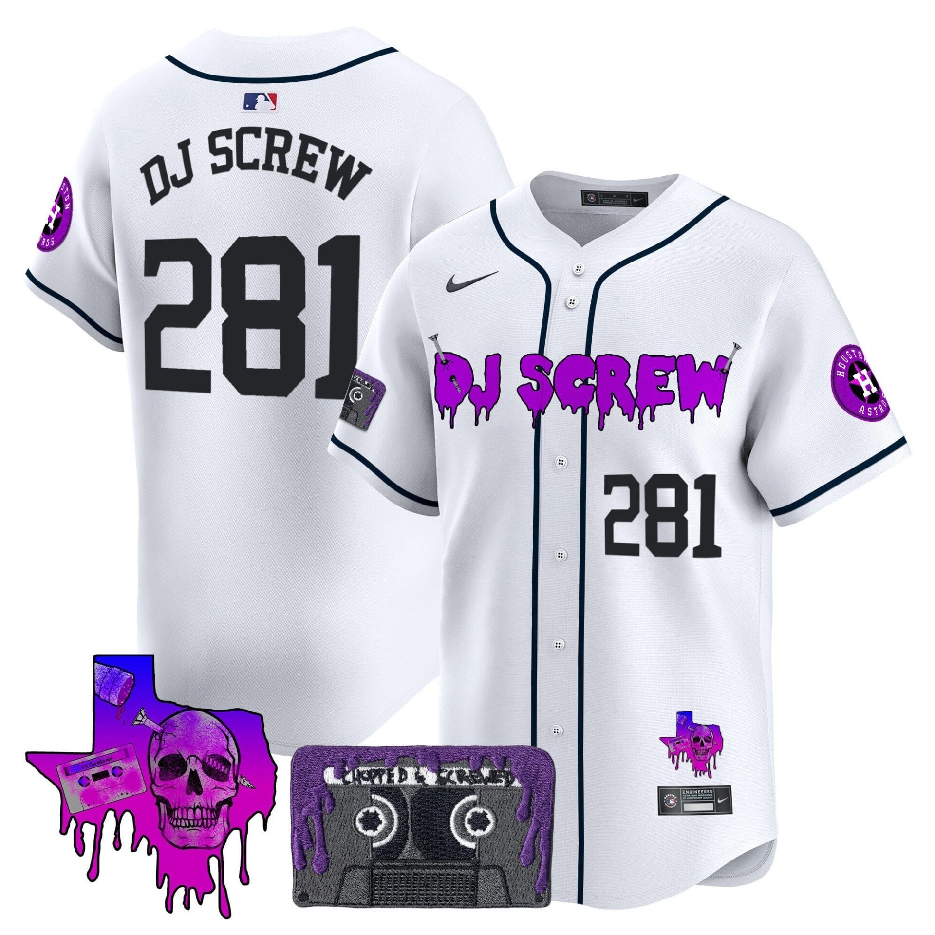 Houston Astros DJ Screw Patch Vapor Premier Limited Jersey V2 - All Stitched - Image 47