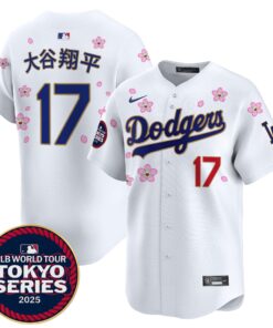 Dodgers Tokyo Series 2025 Gold Trim Vapor Premier Limited Jersey - Stitched