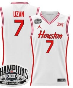 Alternative view of Houston Cougar 2025 Big 12 Tournament Champions Basketball Jersey - All Stitched