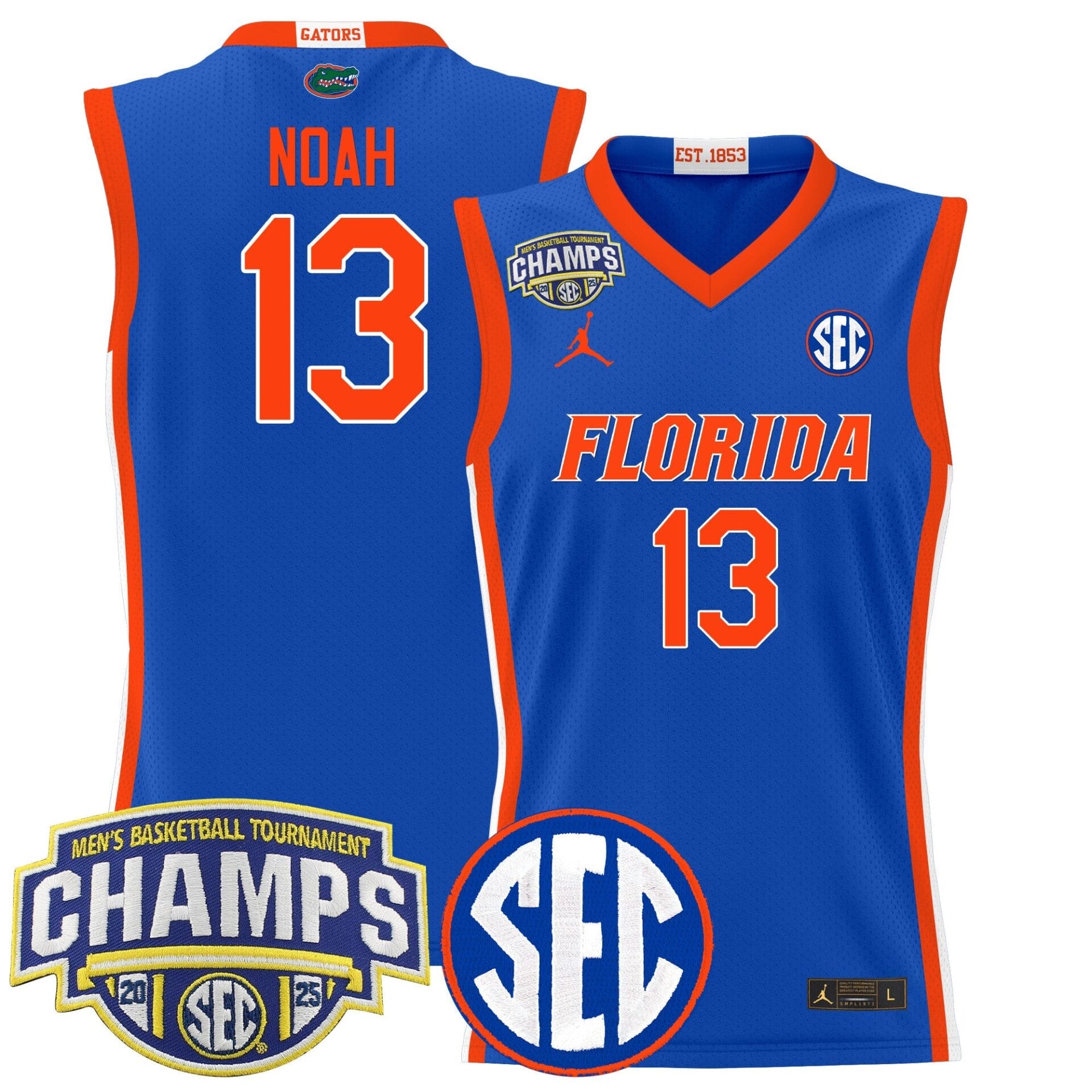Florida Gators 2025 SEC Conference Tournament Champions Basketball Jersey - All Stitched - Image 13