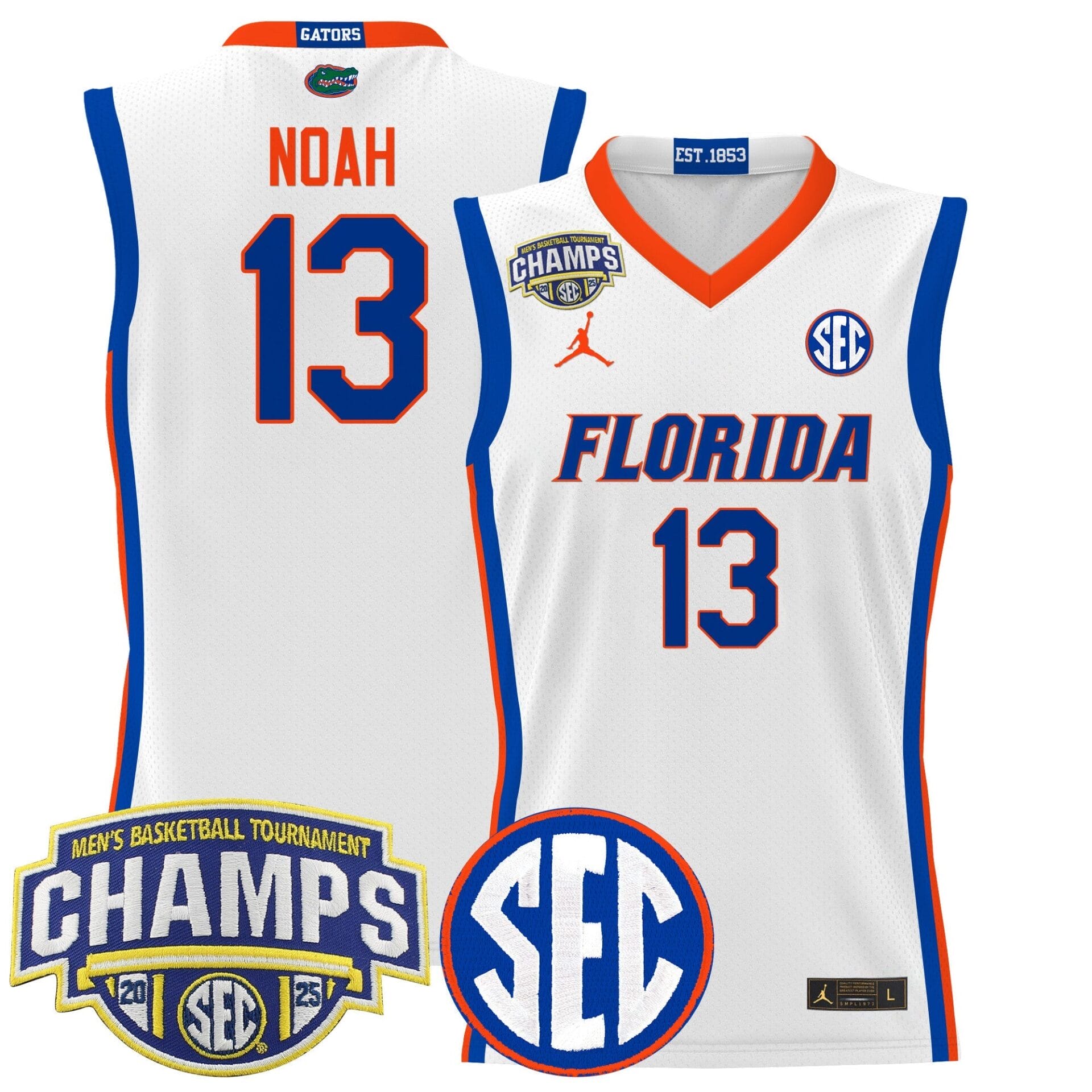 Florida Gators 2025 SEC Conference Tournament Champions Basketball Jersey - All Stitched - Image 6