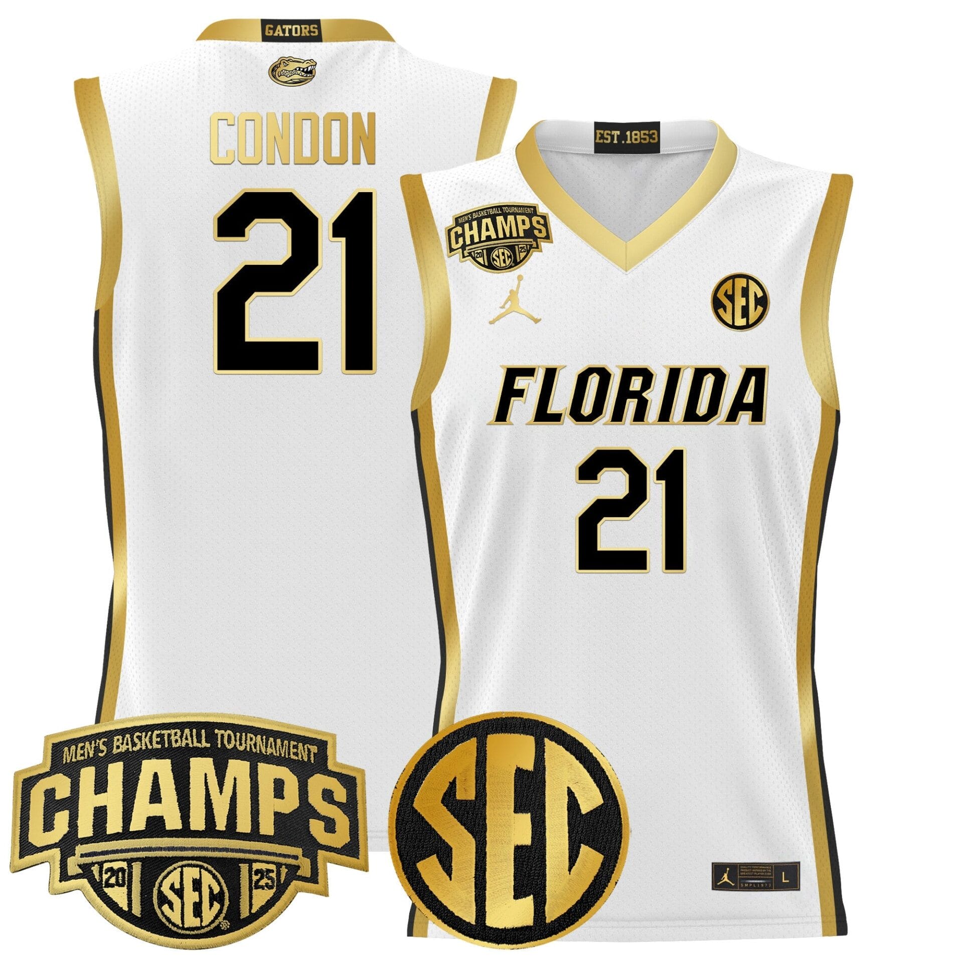 Florida Gators 2025 SEC Conference Tournament Champions Basketball Jersey - All Stitched - Image 31