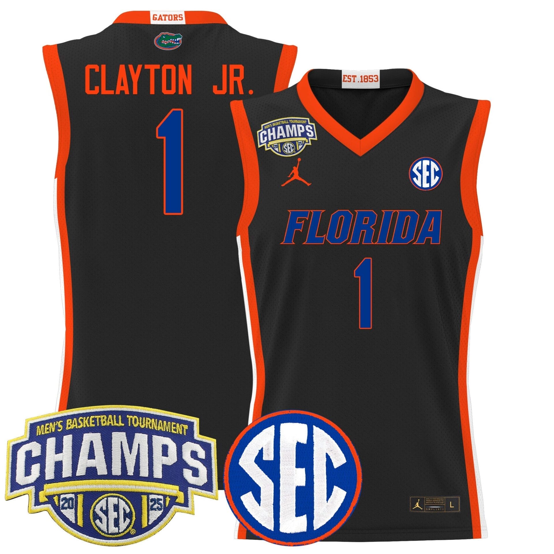 Florida Gators 2025 SEC Conference Tournament Champions Basketball Jersey - All Stitched - Image 15