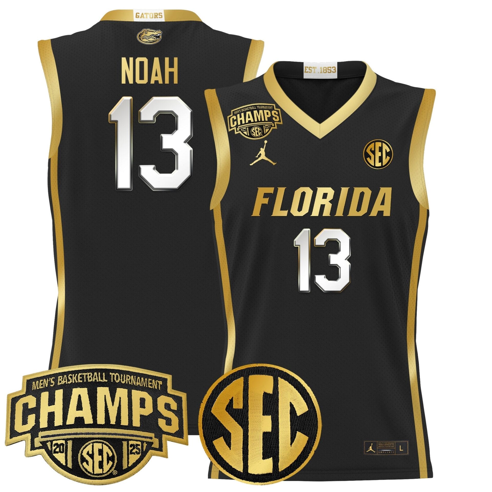 Florida Gators 2025 SEC Conference Tournament Champions Basketball Jersey - All Stitched - Image 27