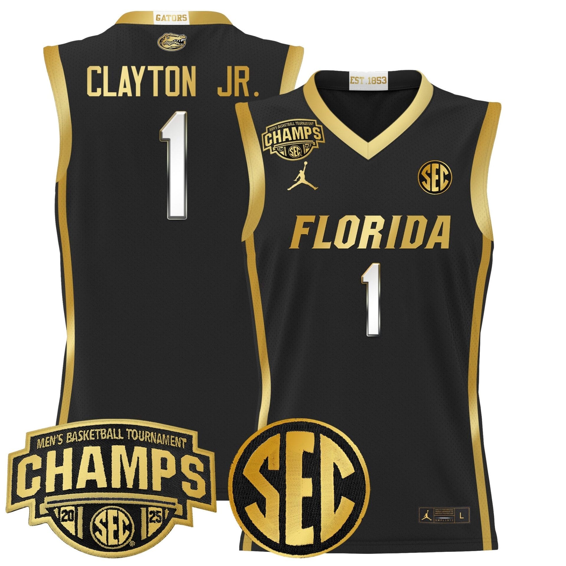 Florida Gators 2025 SEC Conference Tournament Champions Basketball Jersey - All Stitched - Image 22