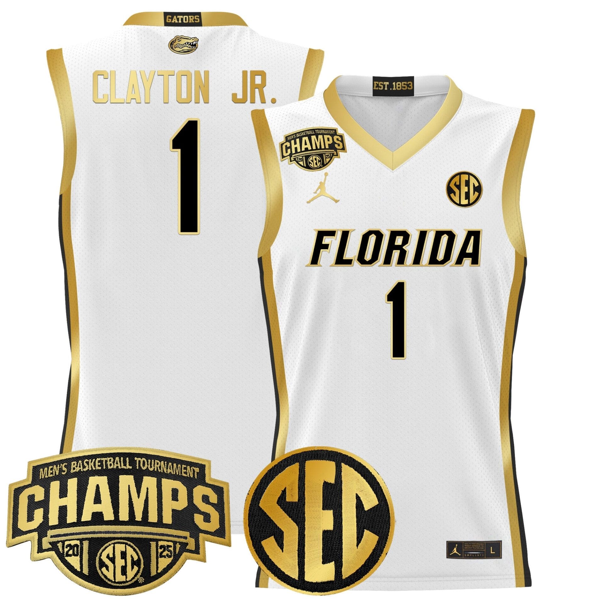 Florida Gators 2025 SEC Conference Tournament Champions Basketball Jersey - All Stitched - Image 29
