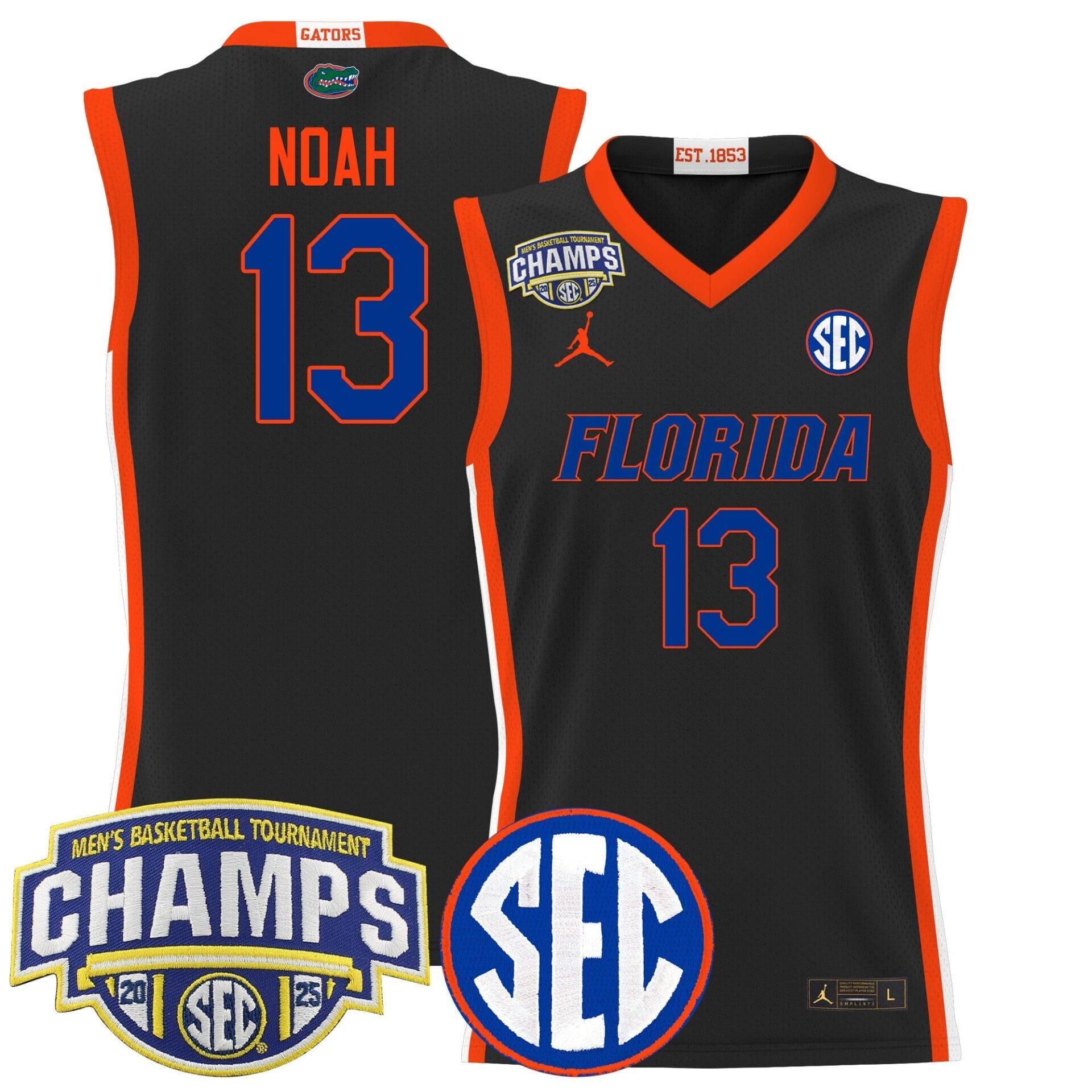Florida Gators 2025 SEC Conference Tournament Champions Basketball Jersey - All Stitched - Image 20