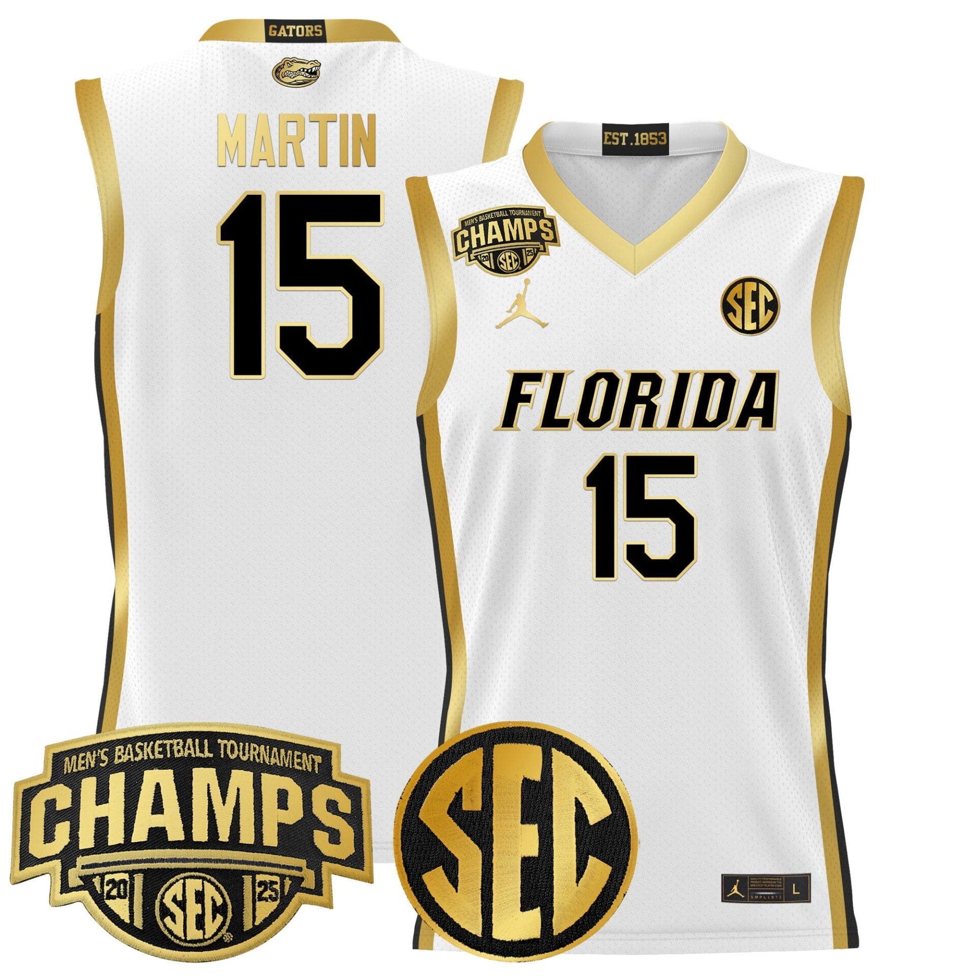 Florida Gators 2025 SEC Conference Tournament Champions Basketball Jersey - All Stitched - Image 30