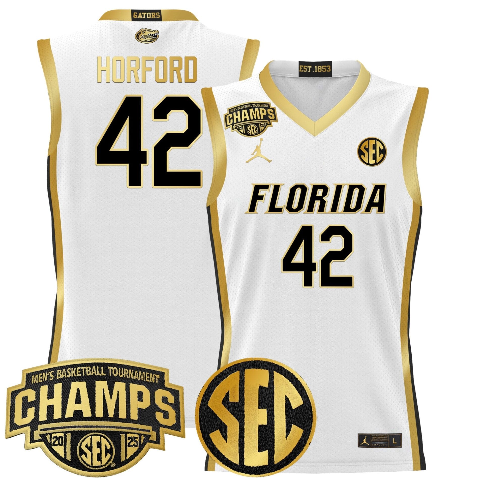 Florida Gators 2025 SEC Conference Tournament Champions Basketball Jersey - All Stitched - Image 33