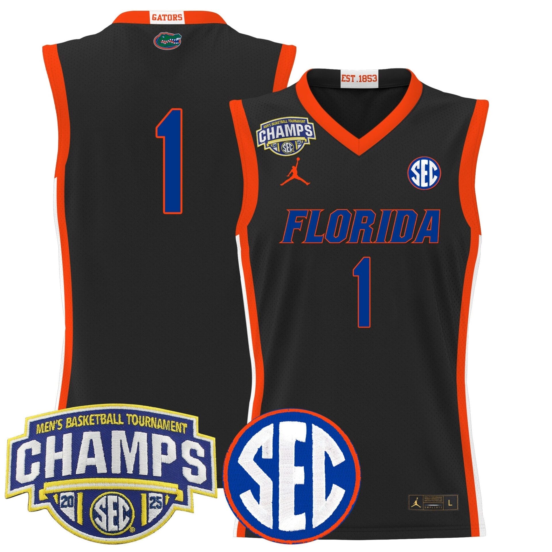 Florida Gators 2025 SEC Conference Tournament Champions Basketball Jersey - All Stitched - Image 21